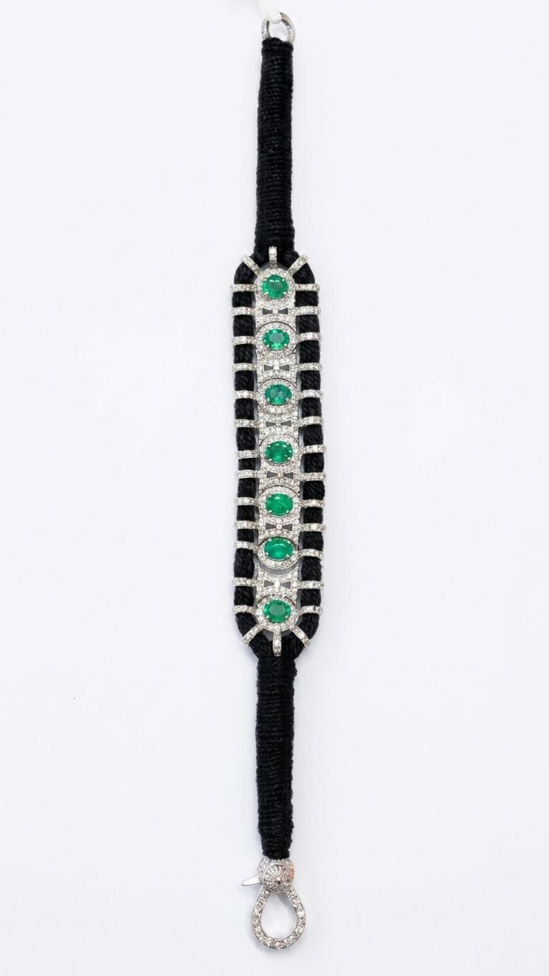 Emerald Bracelet view 2 — Bracelets in 92.5 Sterling Silver