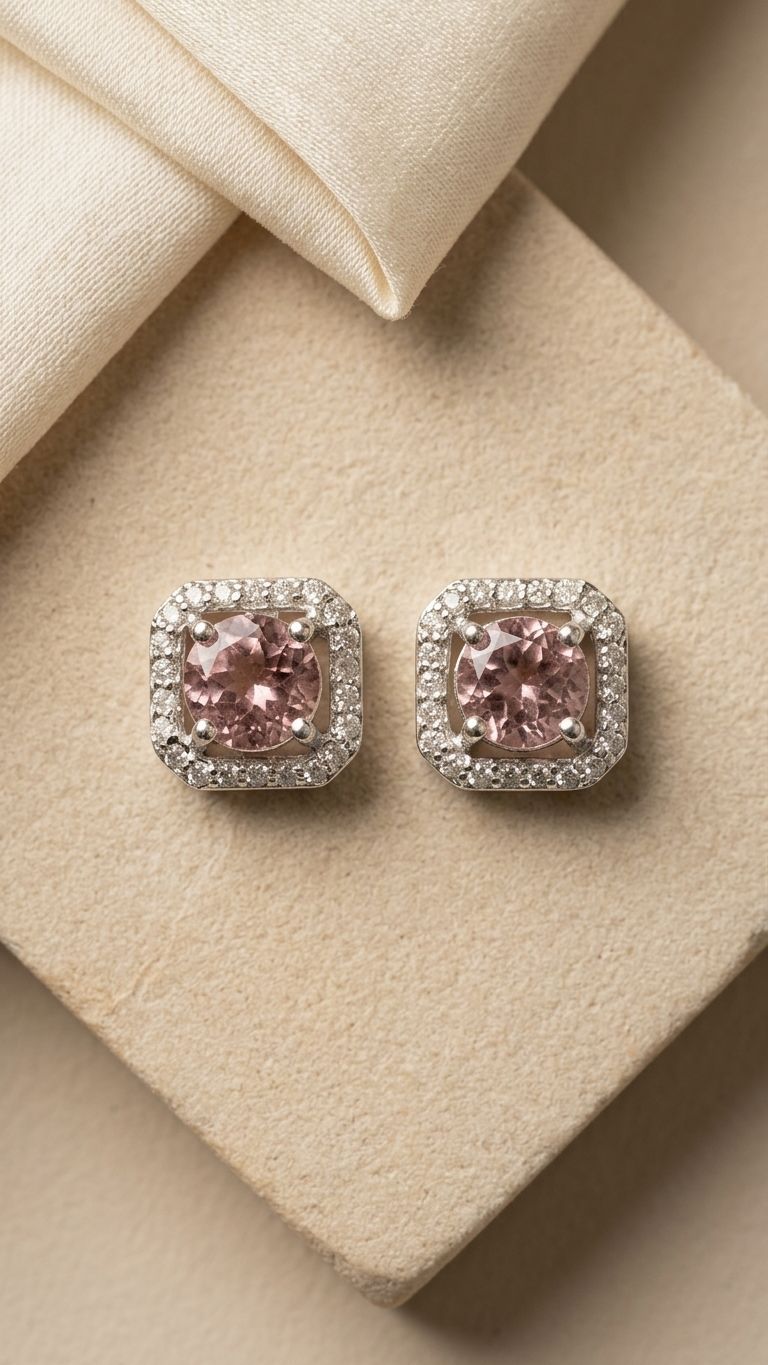Tourmaline Stud view 3 — Studs in 92.5 Sterling Silver