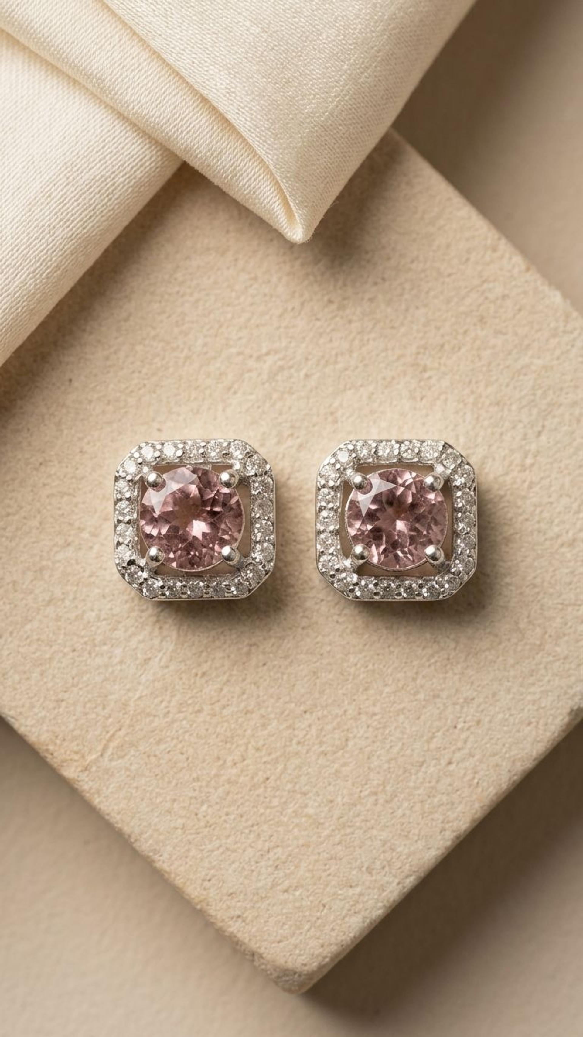 Tourmaline Stud view 3 — Studs in 92.5 Sterling Silver