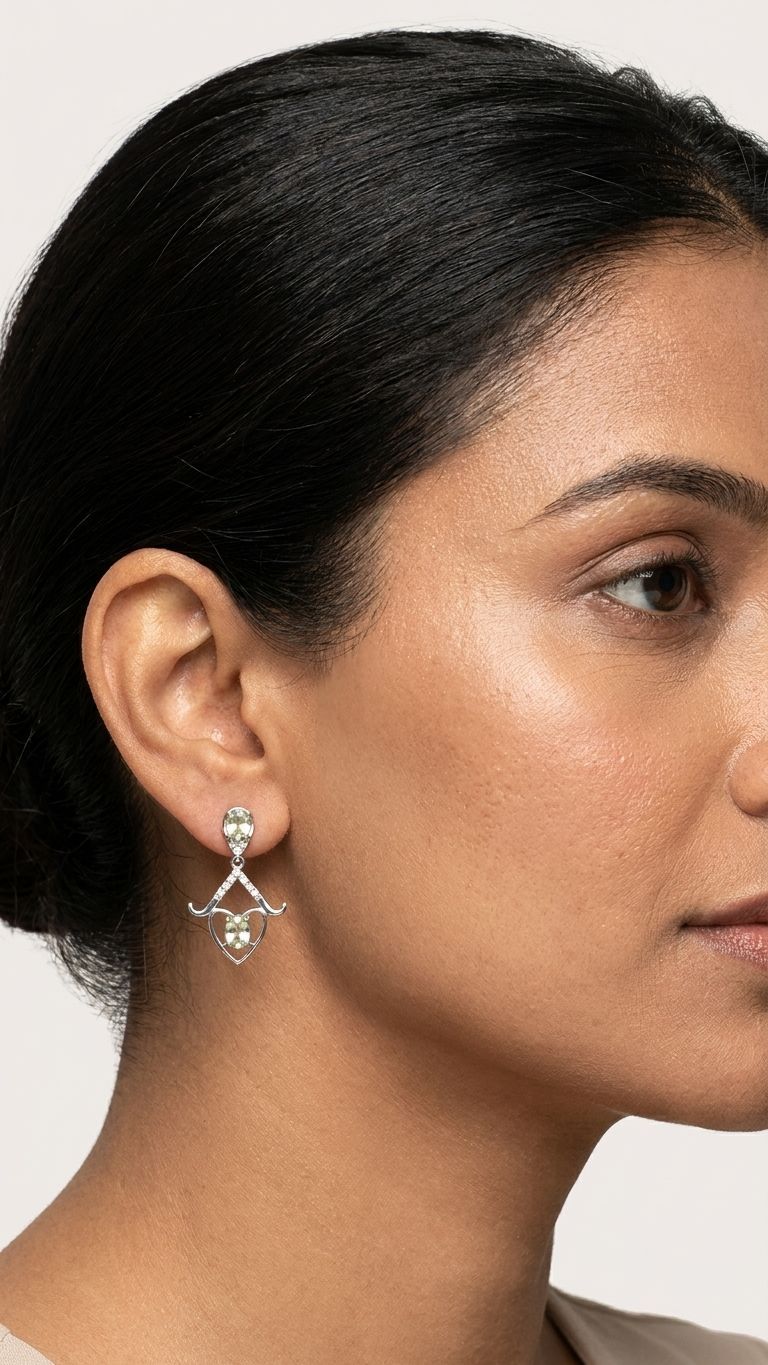 Tourmaline Earrings view 4 — Earrings in 92.5 Sterling Silver