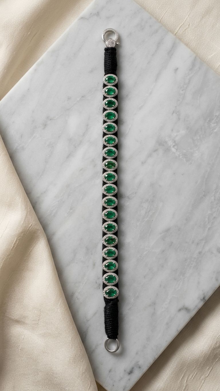 Emerald Bracelet view 3 — Bracelets in 92.5 Sterling Silver