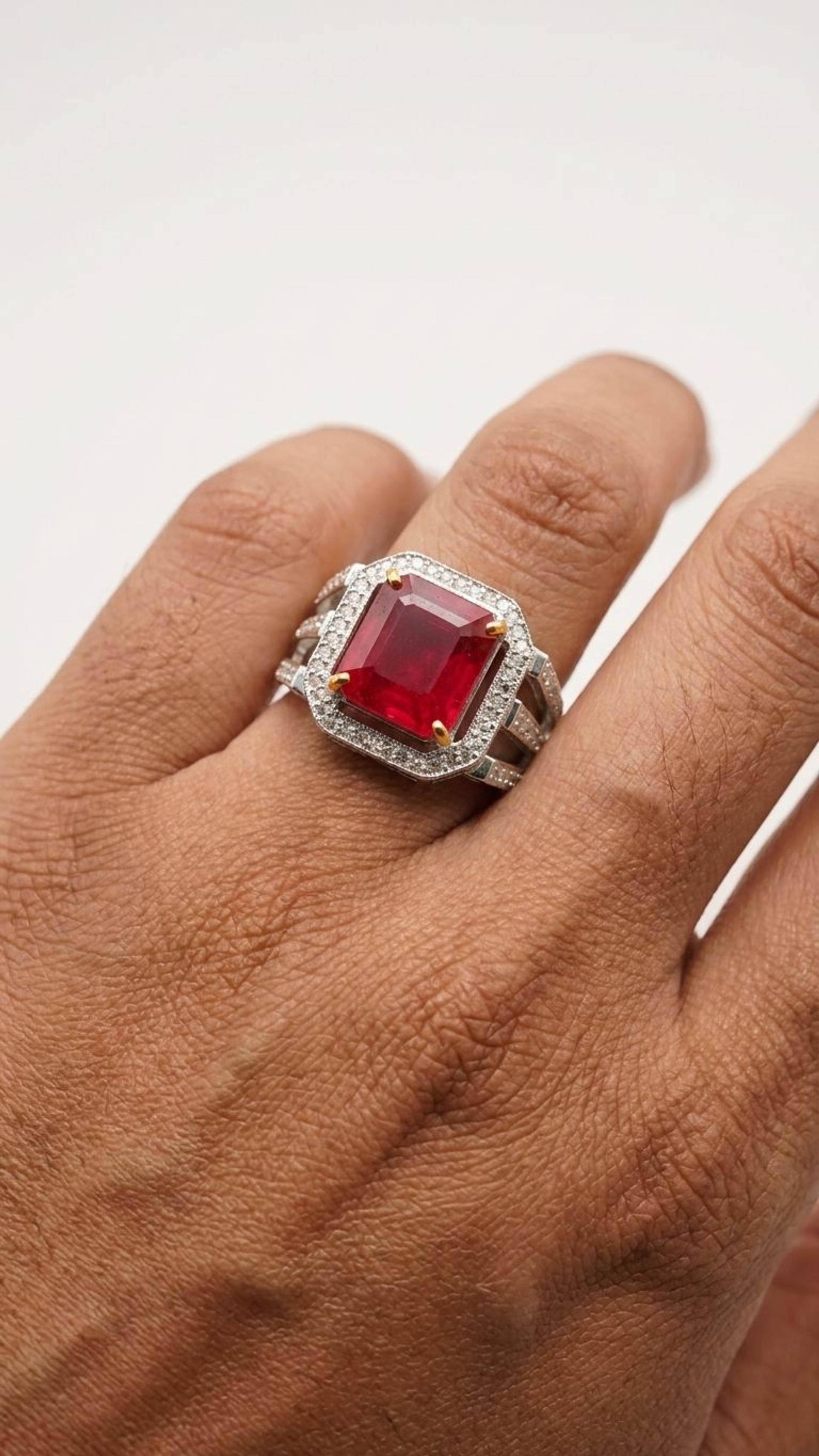 Ruby Ring view 4 — Rings in 92.5 Sterling Silver