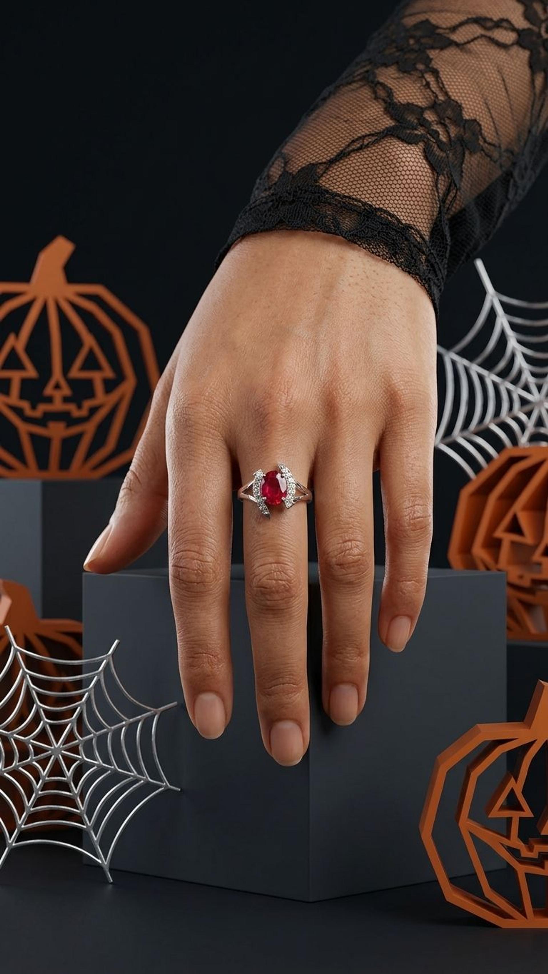 Ruby Ring view 2 — Rings in 92.5 Sterling Silver