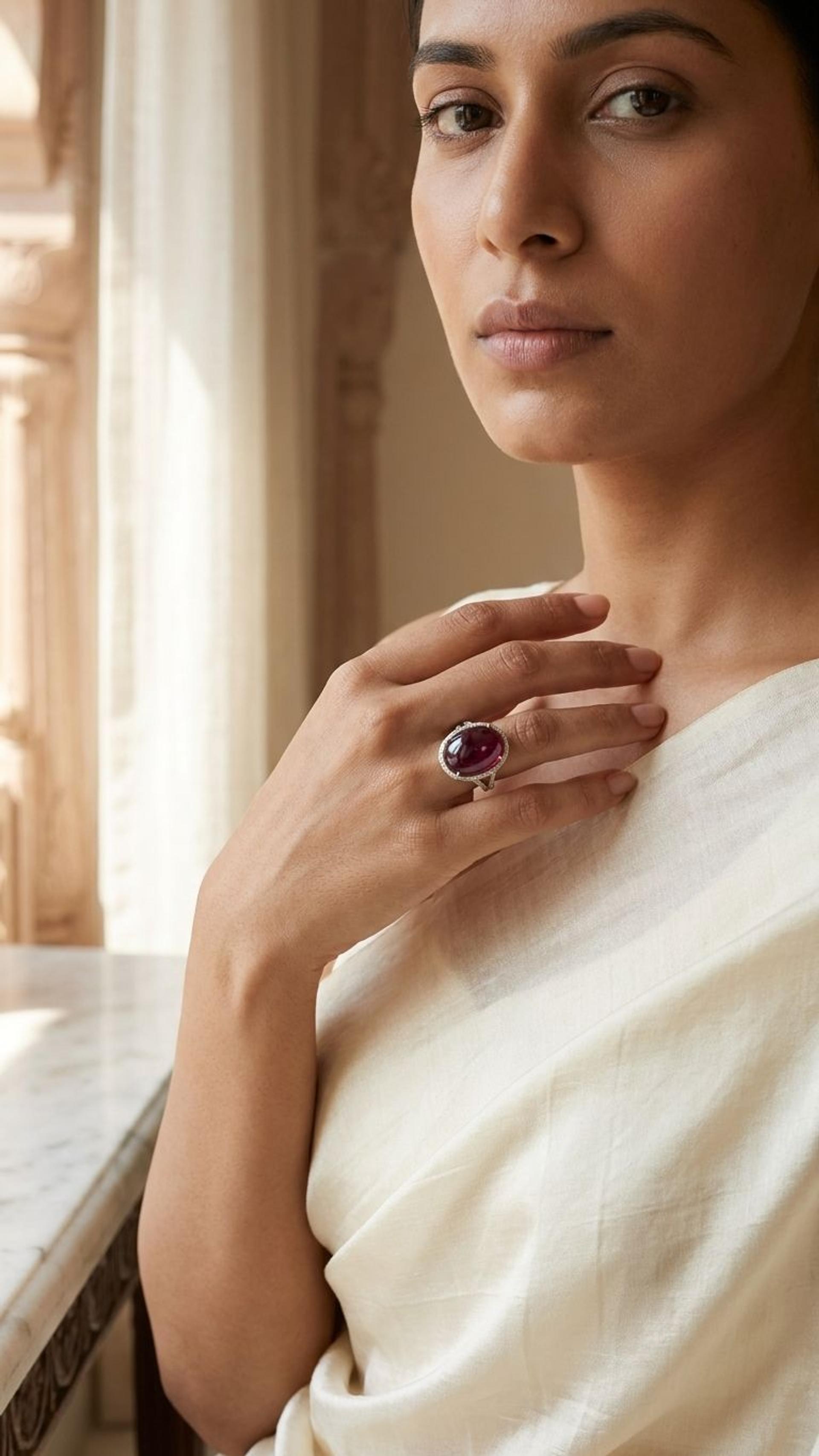 Tourmaline Ring view 2 — Rings in 92.5 Sterling Silver