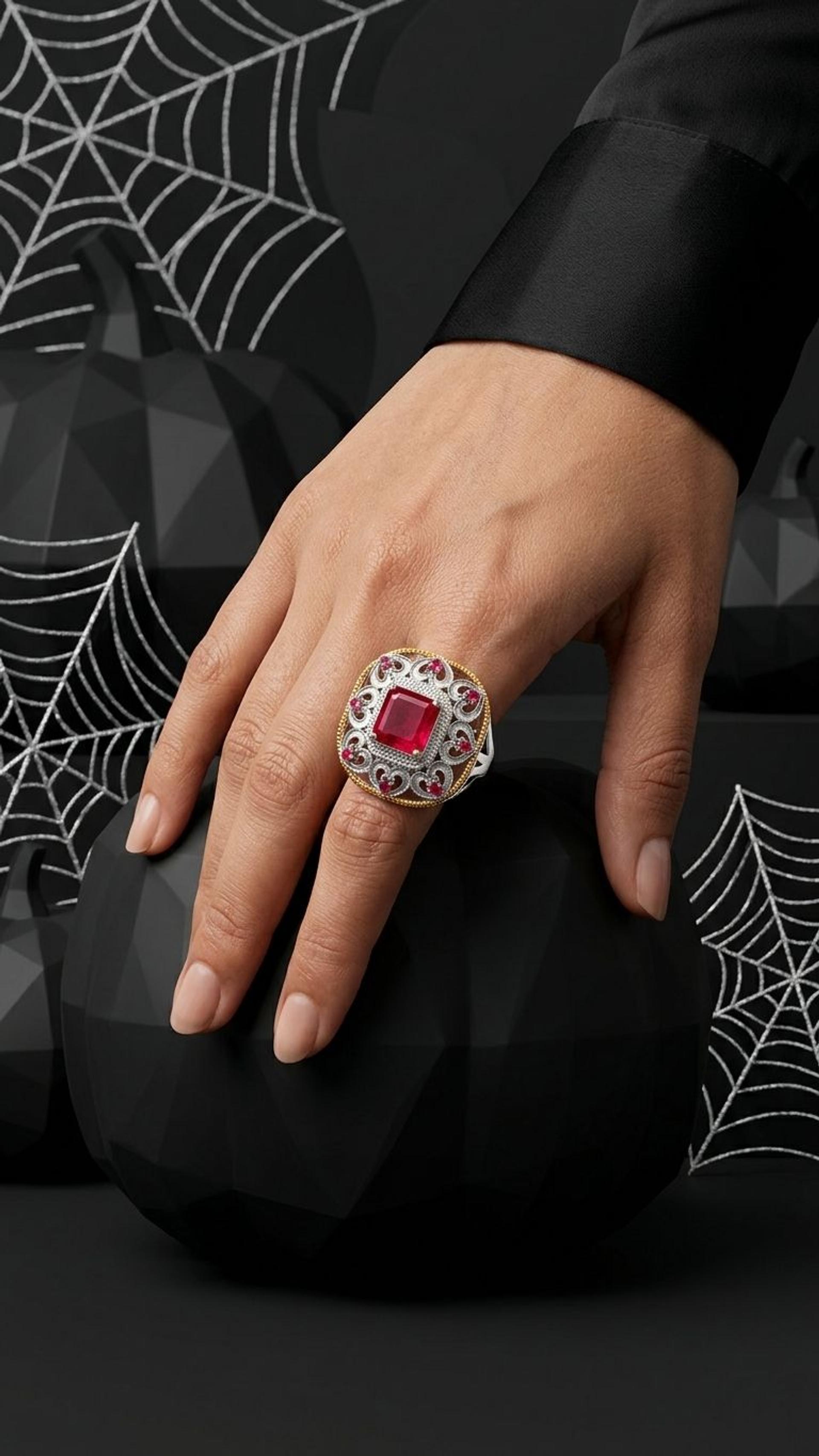 Ruby Ring view 2 — Rings in 92.5 Sterling Silver