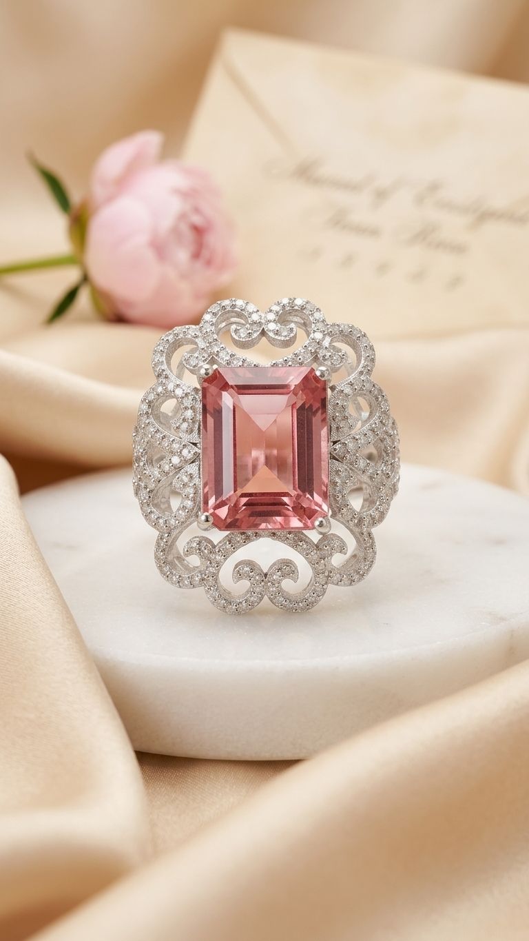 Tourmaline Ring view 4 — Rings in 92.5 Sterling Silver