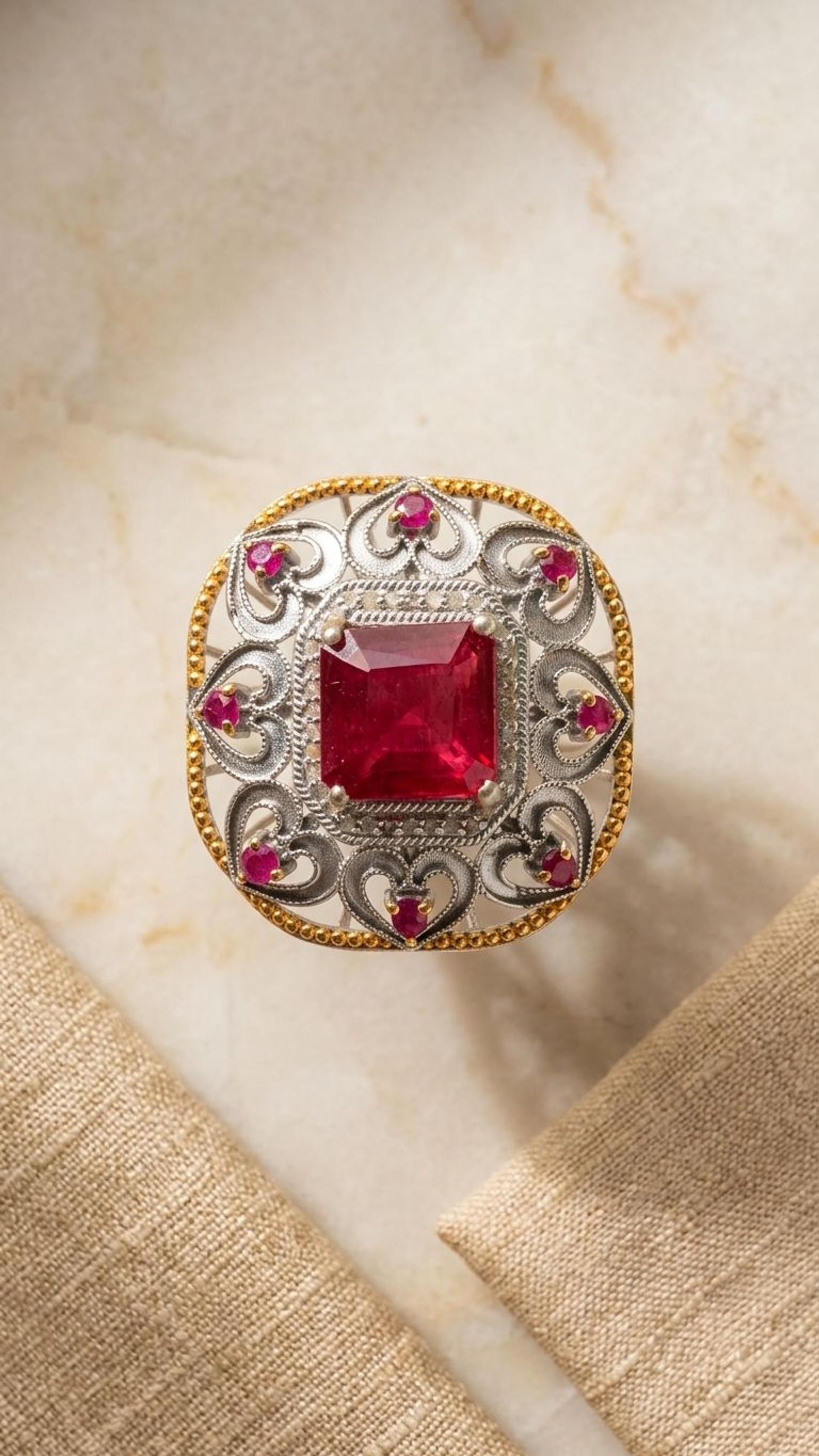 Ruby Ring view 3 — Rings in 92.5 Sterling Silver