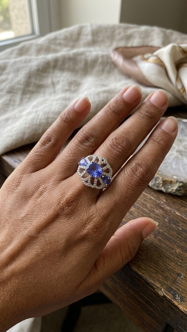 Tanzanite Tanzanite1 Ring view 4 — Rings in 92.5 Sterling Silver