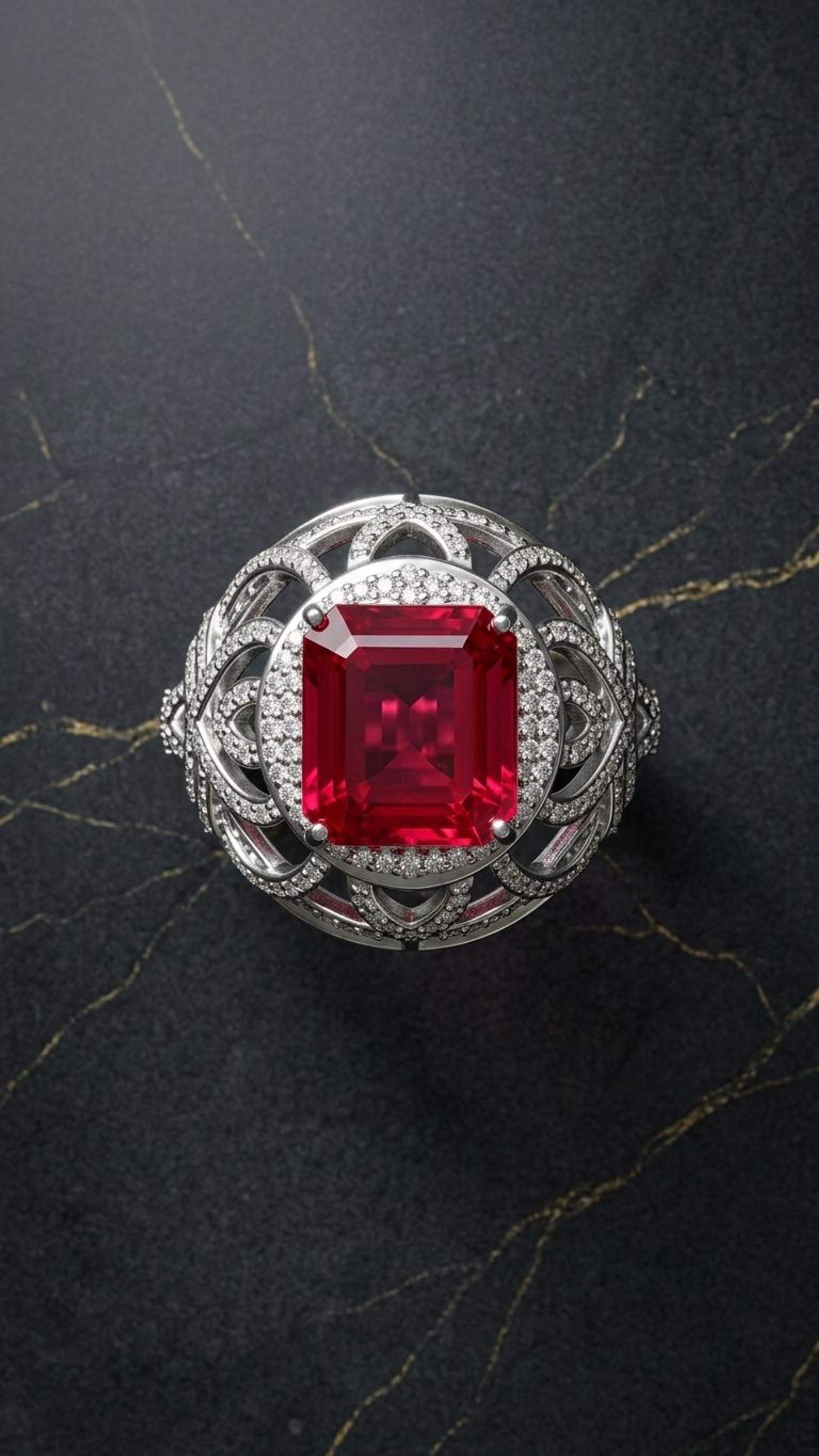 Ruby Ring view 4 — Rings in 92.5 Sterling Silver