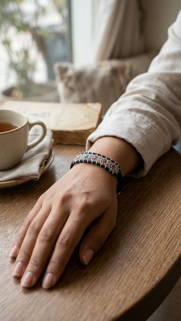 Tourmaline Bracelet view 3 — Bracelets in 92.5 Sterling Silver