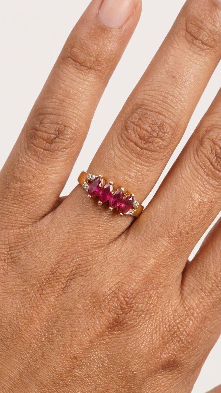 Ruby Ruby Ring in 92.5 Sterling Silver — Surya Jewellers Jaipur