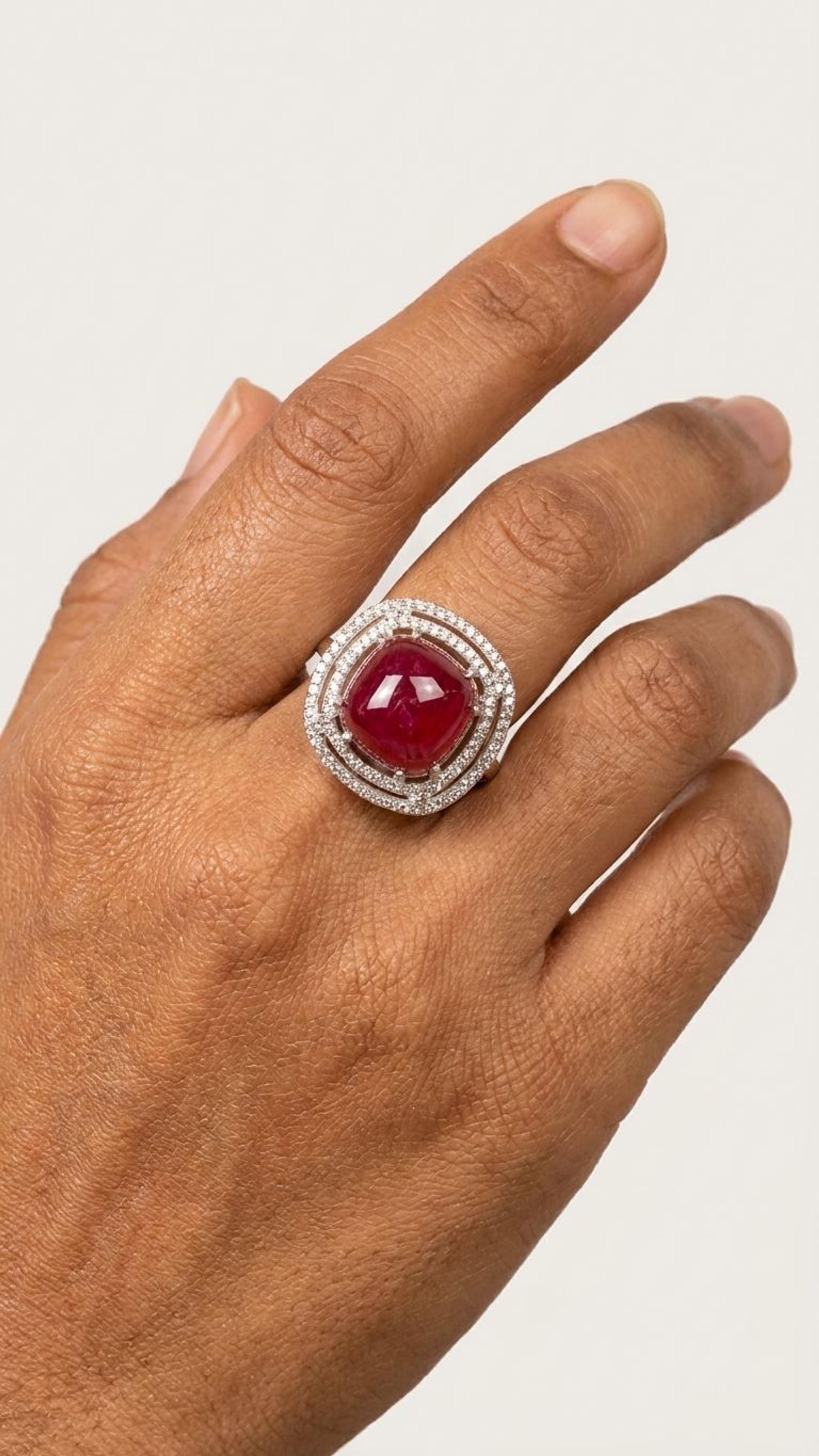 Ruby Ring view 4 — Rings in 92.5 Sterling Silver