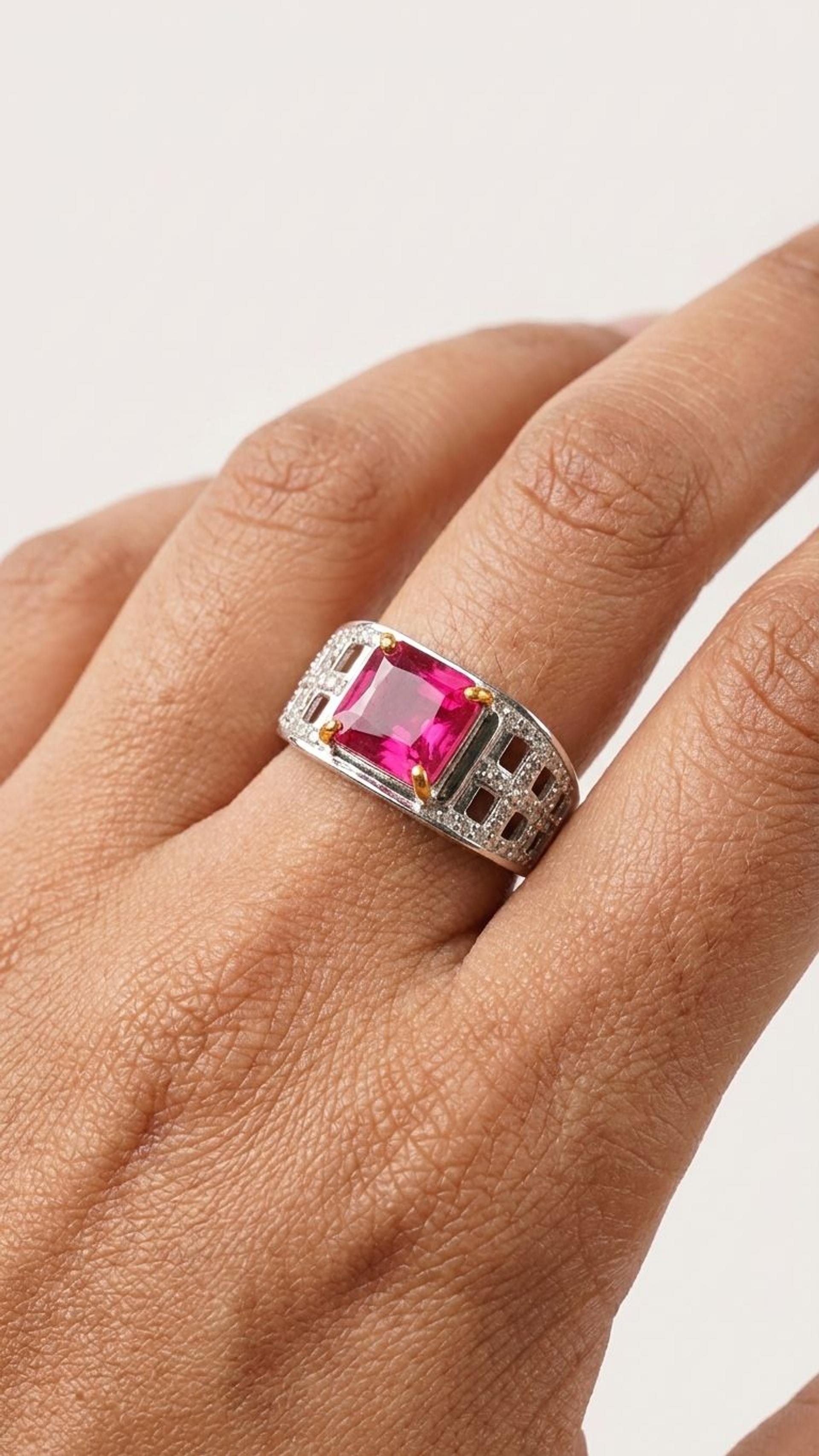 Ruby Ring view 4 — Rings in 92.5 Sterling Silver