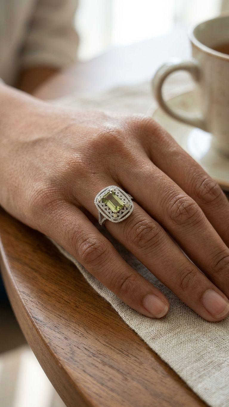 Tourmaline Tourmaline Ring in 92.5 Sterling Silver — Surya Jewellers Jaipur
