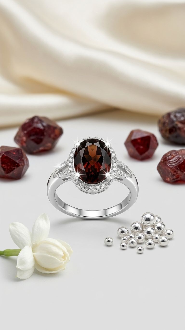 Tourmaline Ring view 3 — Rings in 92.5 Sterling Silver