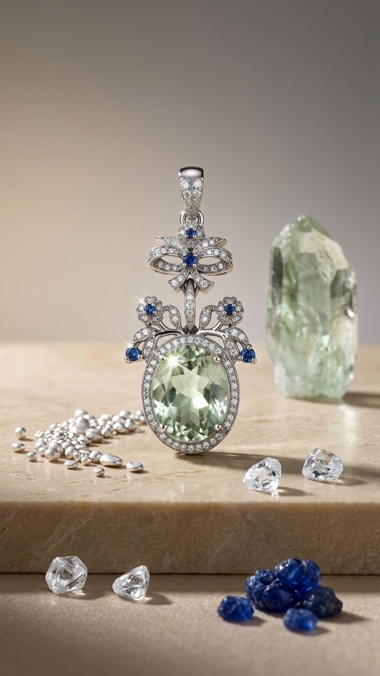 Tourmaline Pendant view 4 — Pendants in 92.5 Sterling Silver