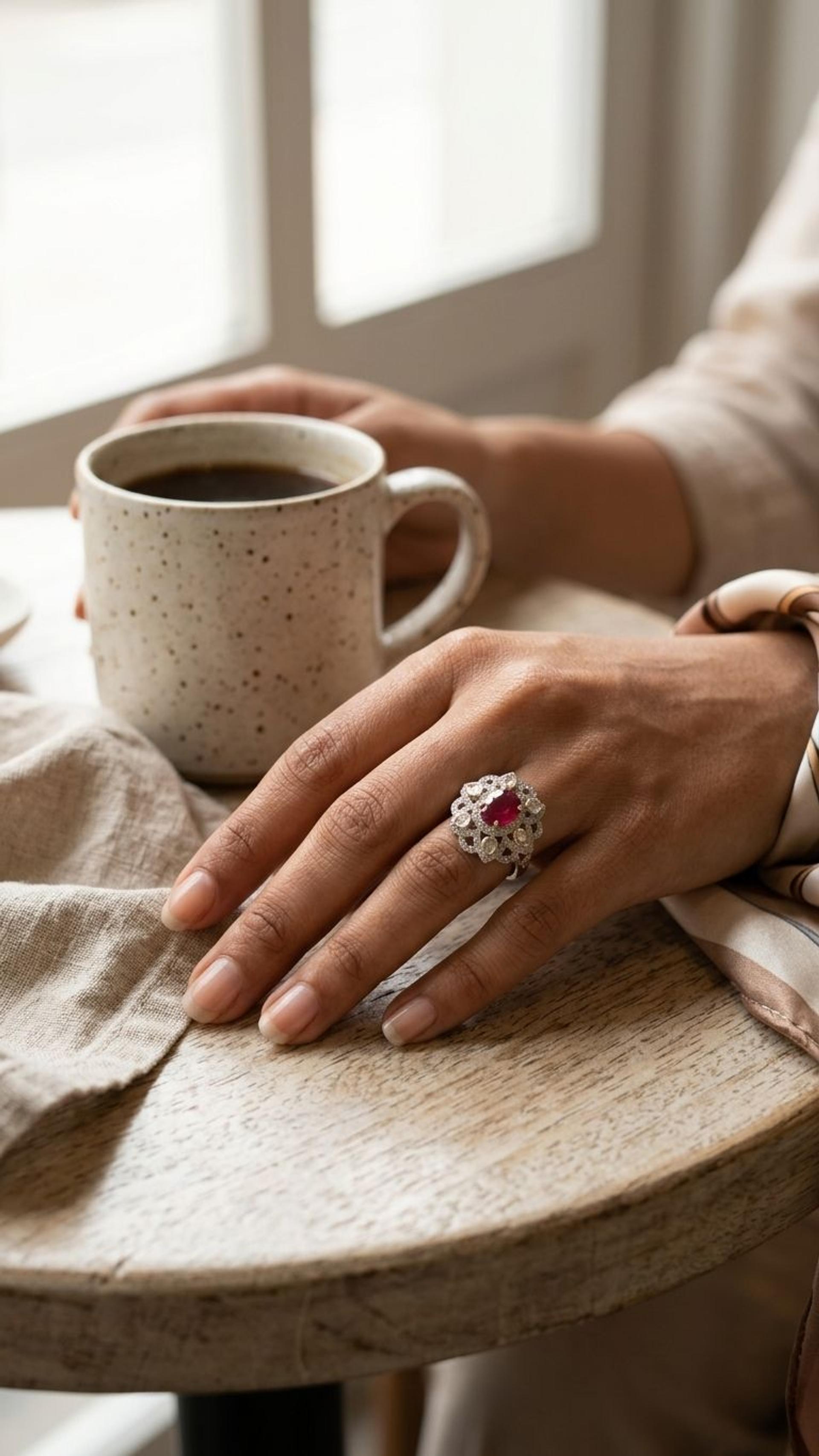 Ruby Ring view 2 — Rings in 92.5 Sterling Silver