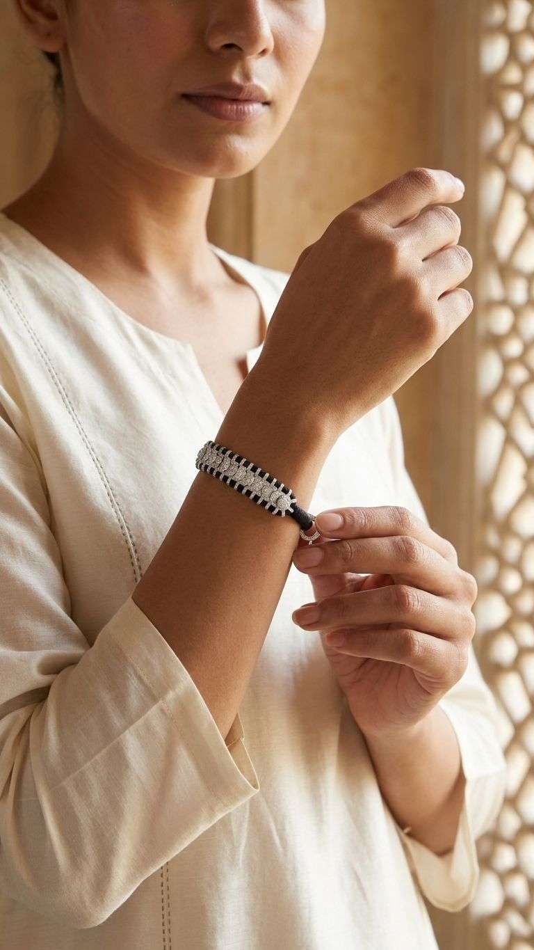 Diamond Bracelet in 92.5 sterling silver by Surya Jewellers Jaipur