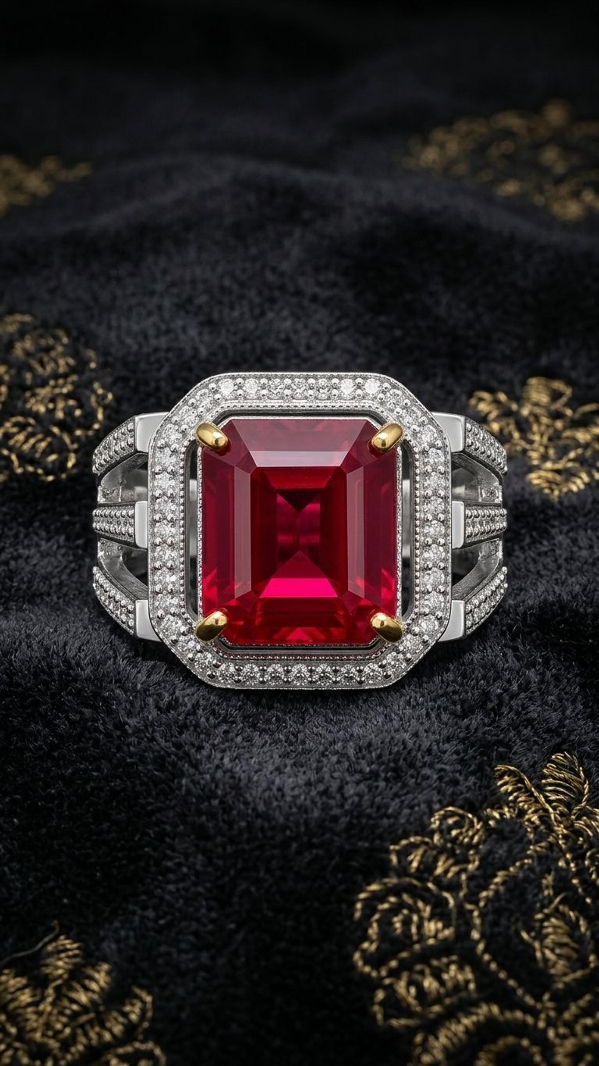 Ruby Ring view 3 — Rings in 92.5 Sterling Silver