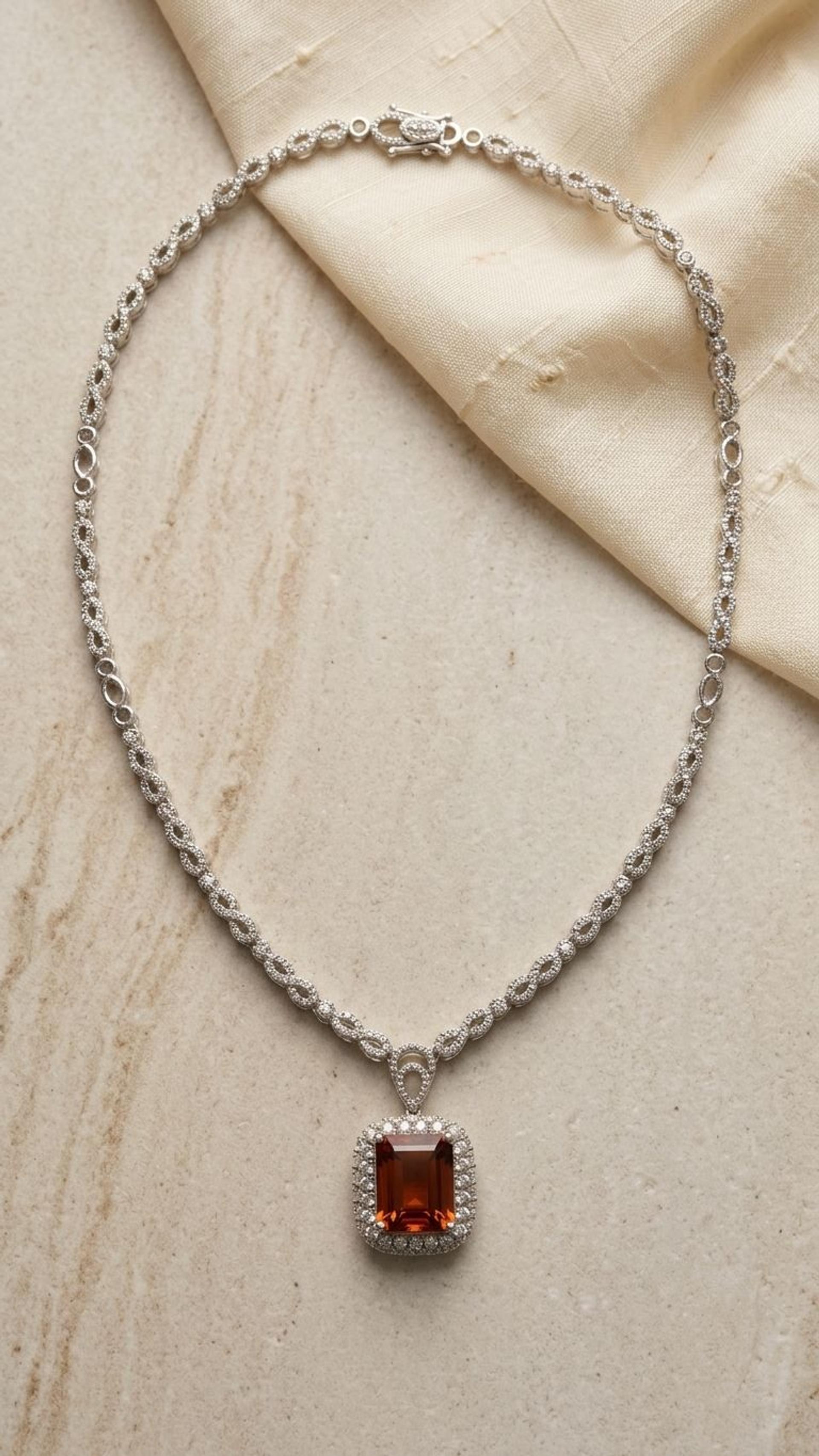 Tourmaline Necklace view 4 — Necklaces in 92.5 Sterling Silver