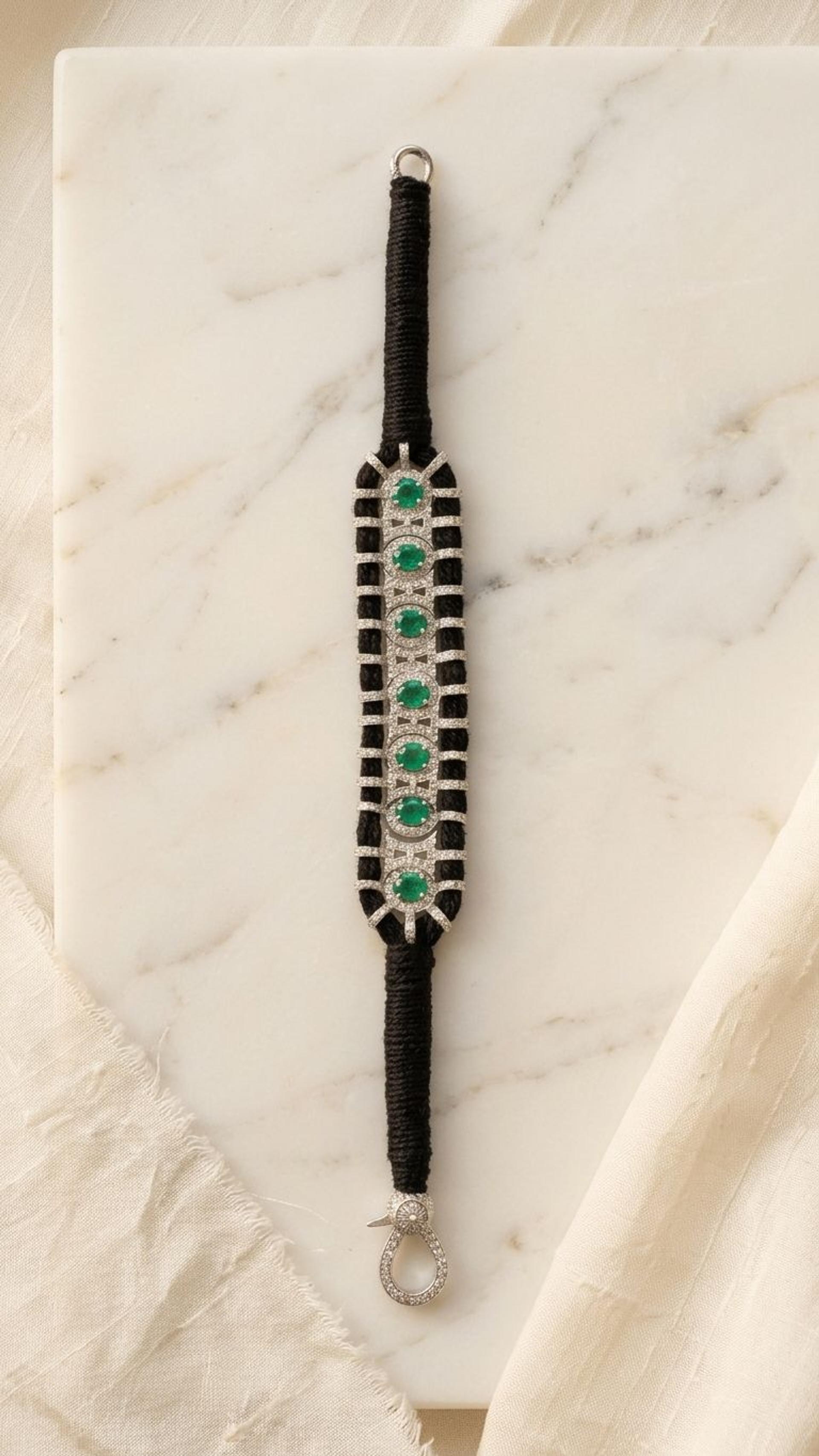 Emerald Bracelet view 3 — Bracelets in 92.5 Sterling Silver