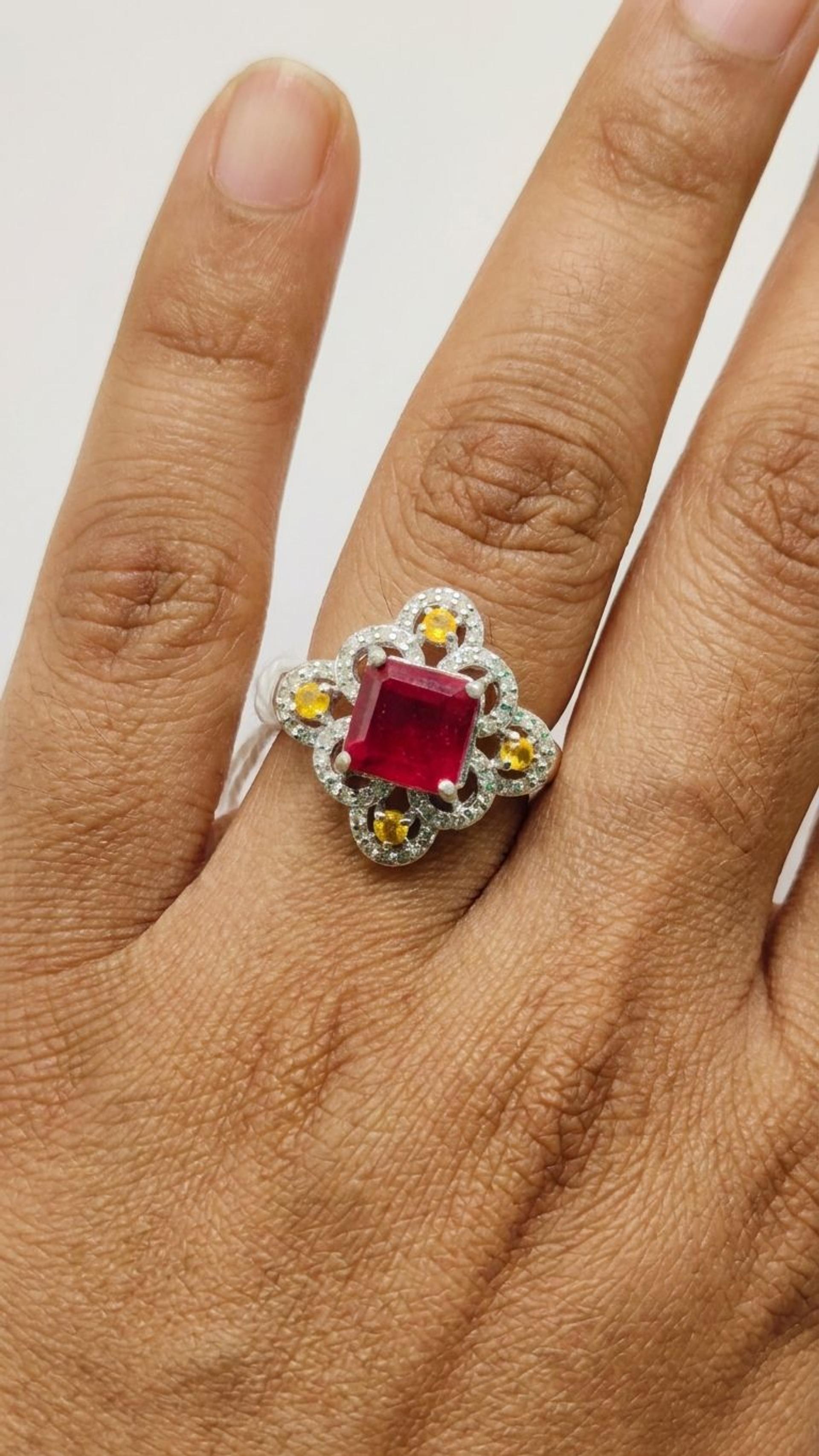 Ruby Ring view 4 — Rings in 92.5 Sterling Silver