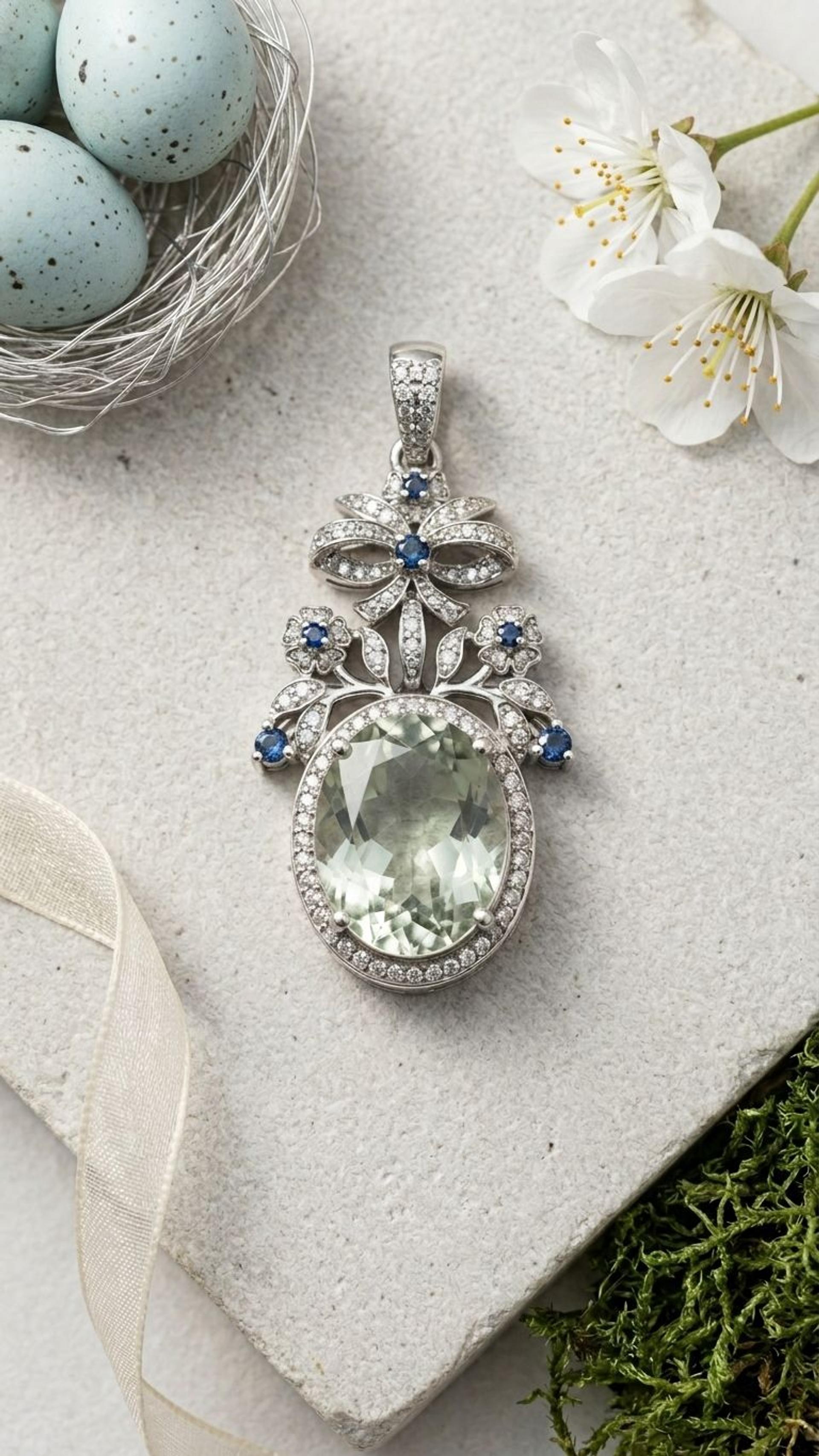 Tourmaline Tourmaline Pendant in 92.5 Sterling Silver — Surya Jewellers Jaipur