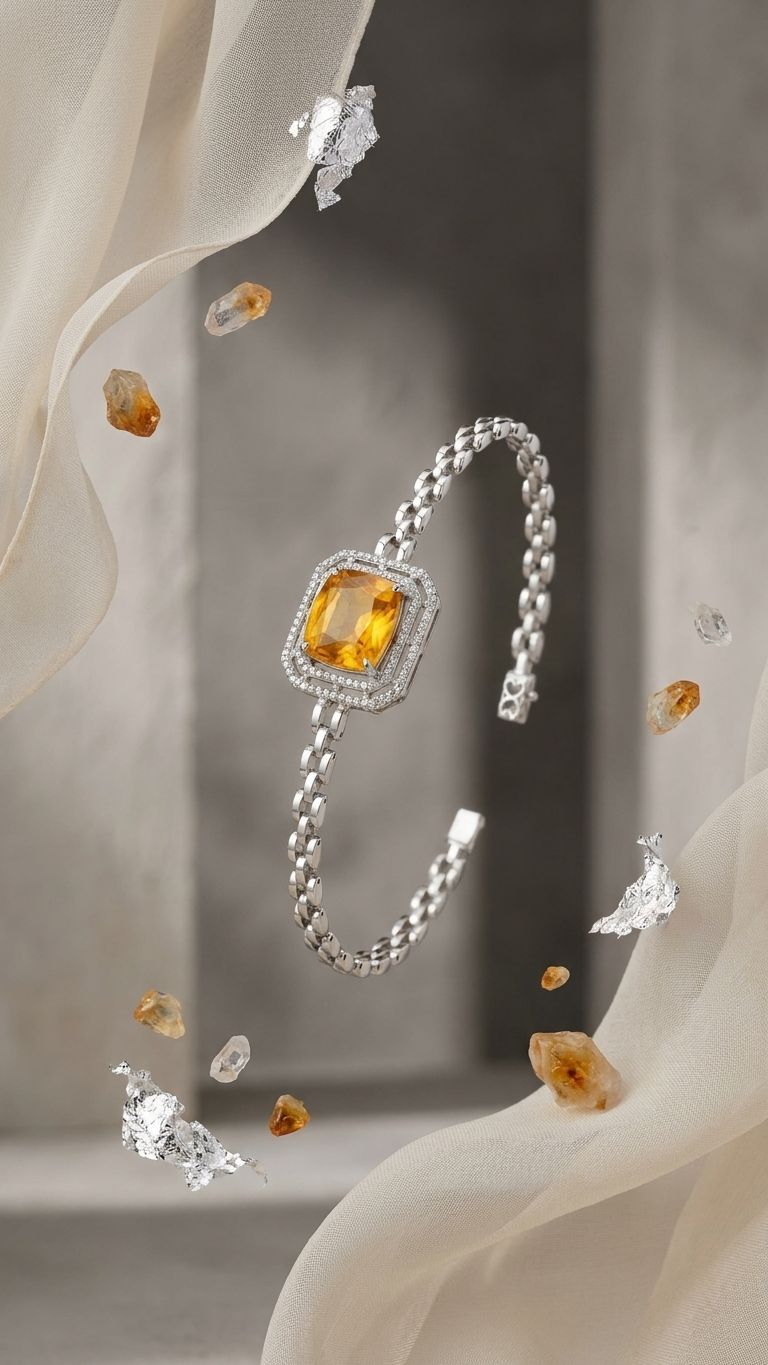 Yellow Sapphire Bracelet view 2 — Bracelets in 92.5 Sterling Silver