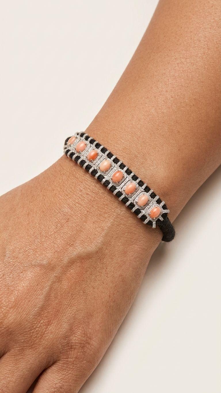 Coral Coral Bracelet in 92.5 Sterling Silver — Surya Jewellers Jaipur
