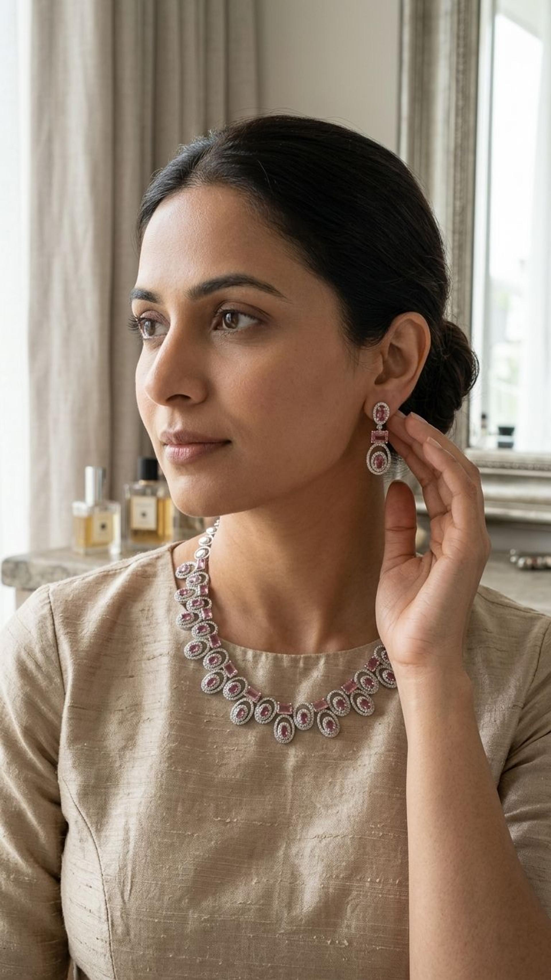 Tourmaline Necklace view 4 — Necklaces in 92.5 Sterling Silver