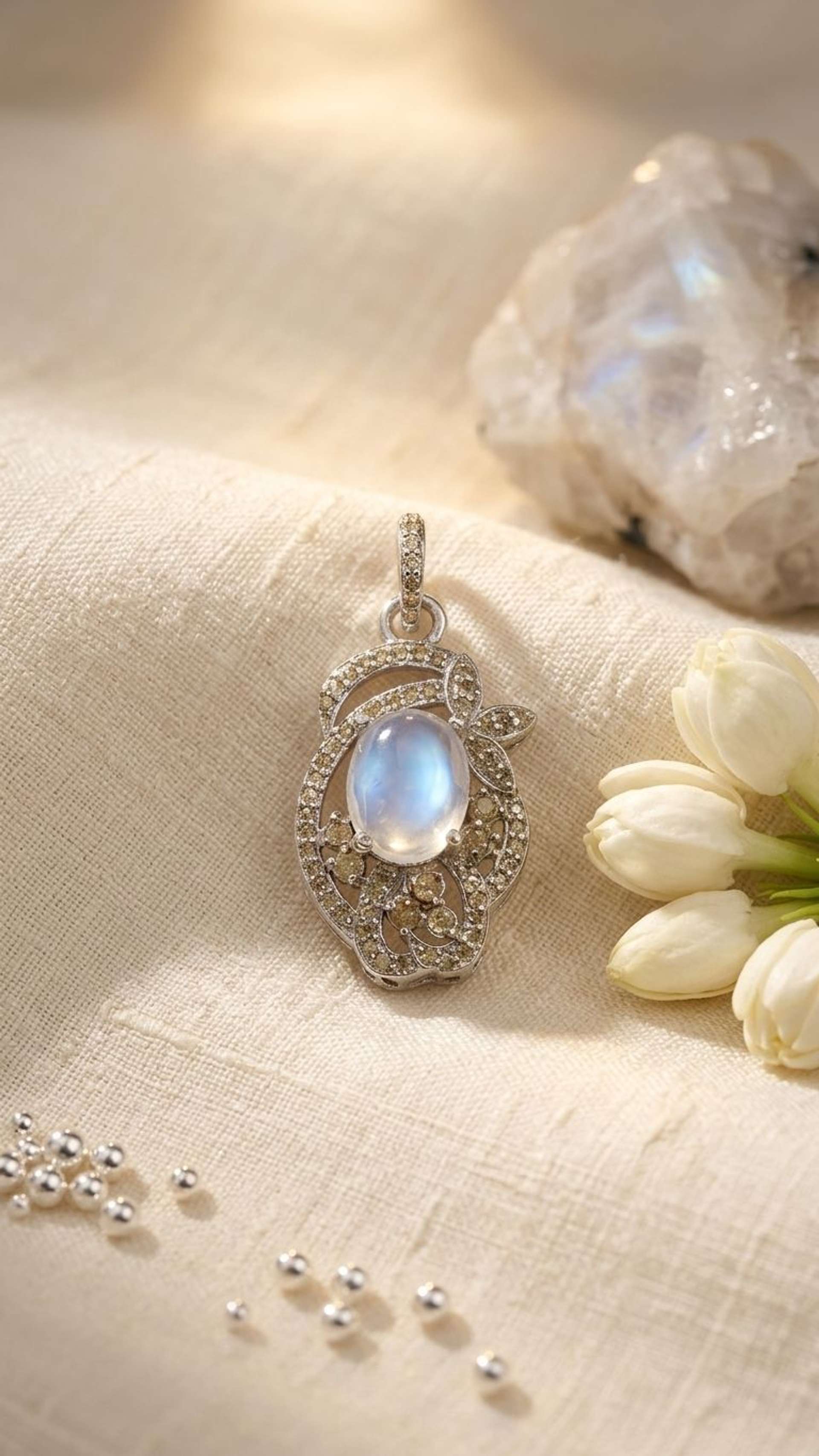 Rainbow Pendant in 92.5 sterling silver by Surya Jewellers Jaipur