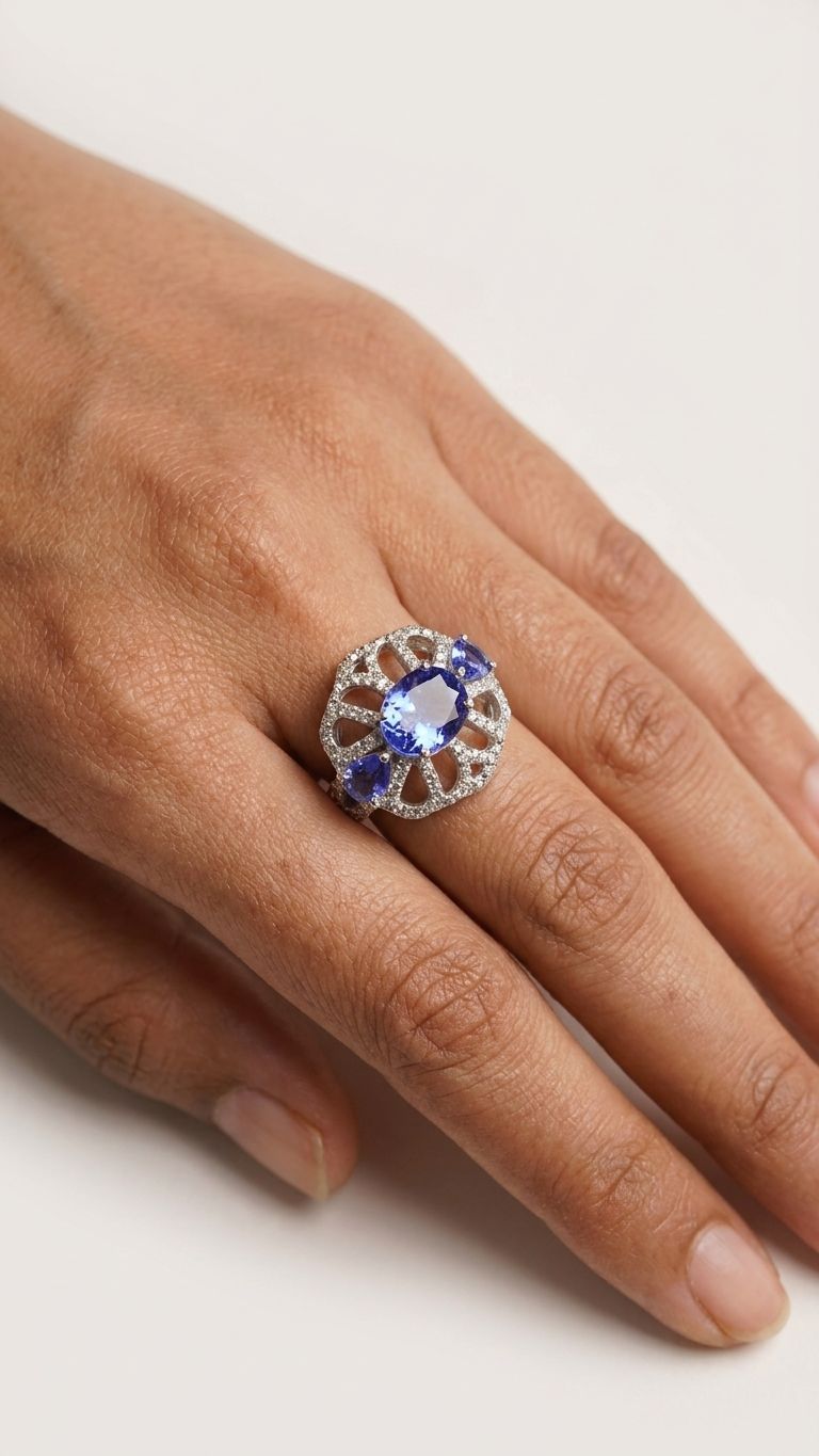 Tanzanite Tanzanite1 Ring view 2 — Rings in 92.5 Sterling Silver