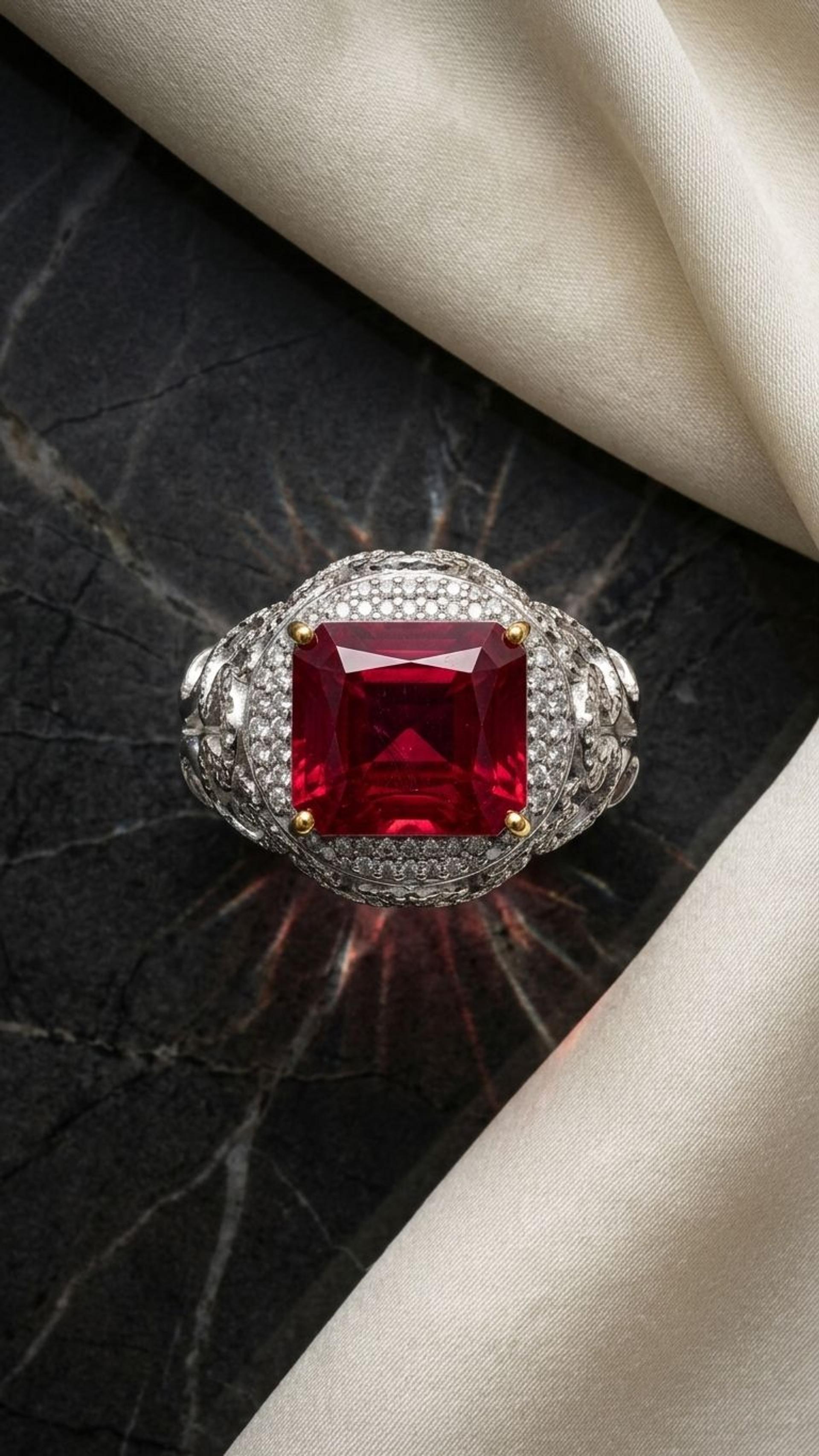 Ruby Ring view 3 — Rings in 92.5 Sterling Silver