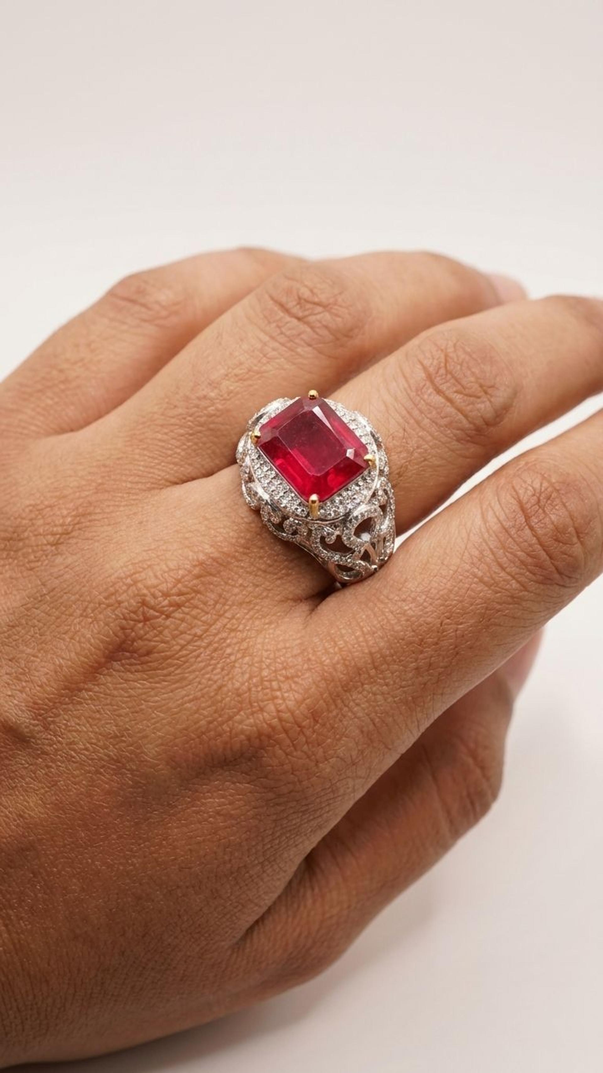 Ruby Ring view 4 — Rings in 92.5 Sterling Silver