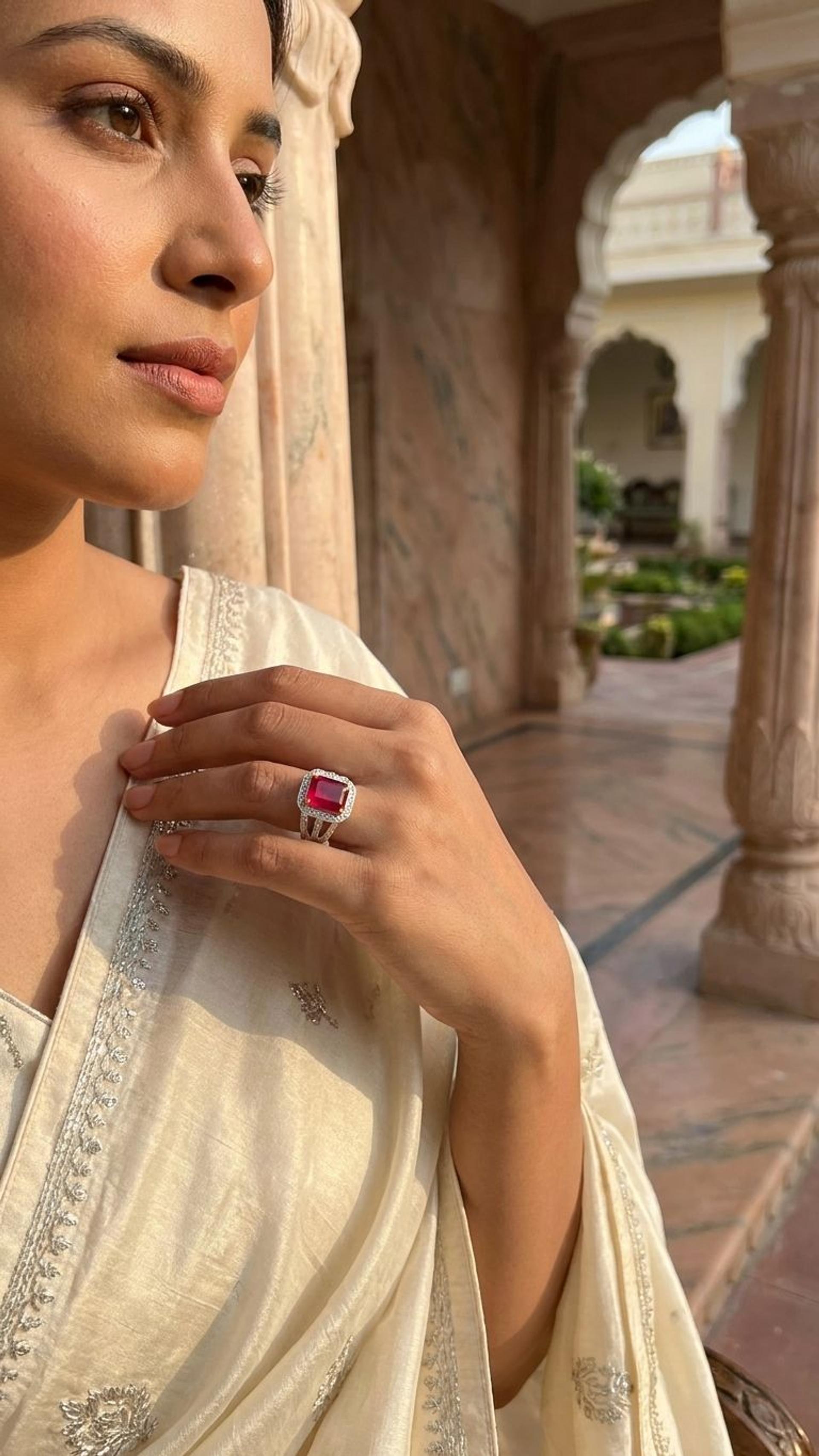 Ruby Ruby Ring in 92.5 Sterling Silver — Surya Jewellers Jaipur