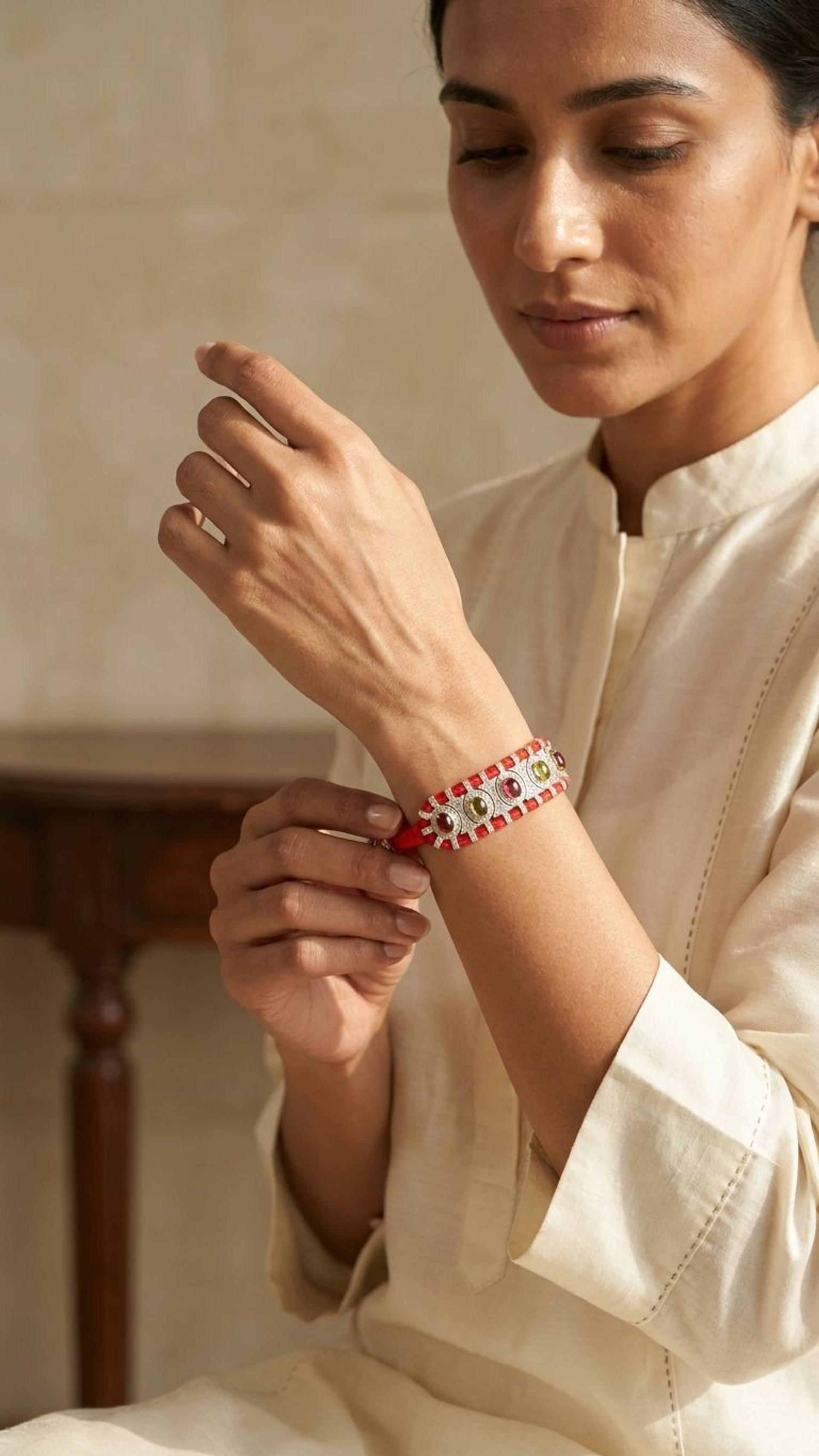 Tourmaline Tourmaline Bracelet in 92.5 Sterling Silver — Surya Jewellers Jaipur