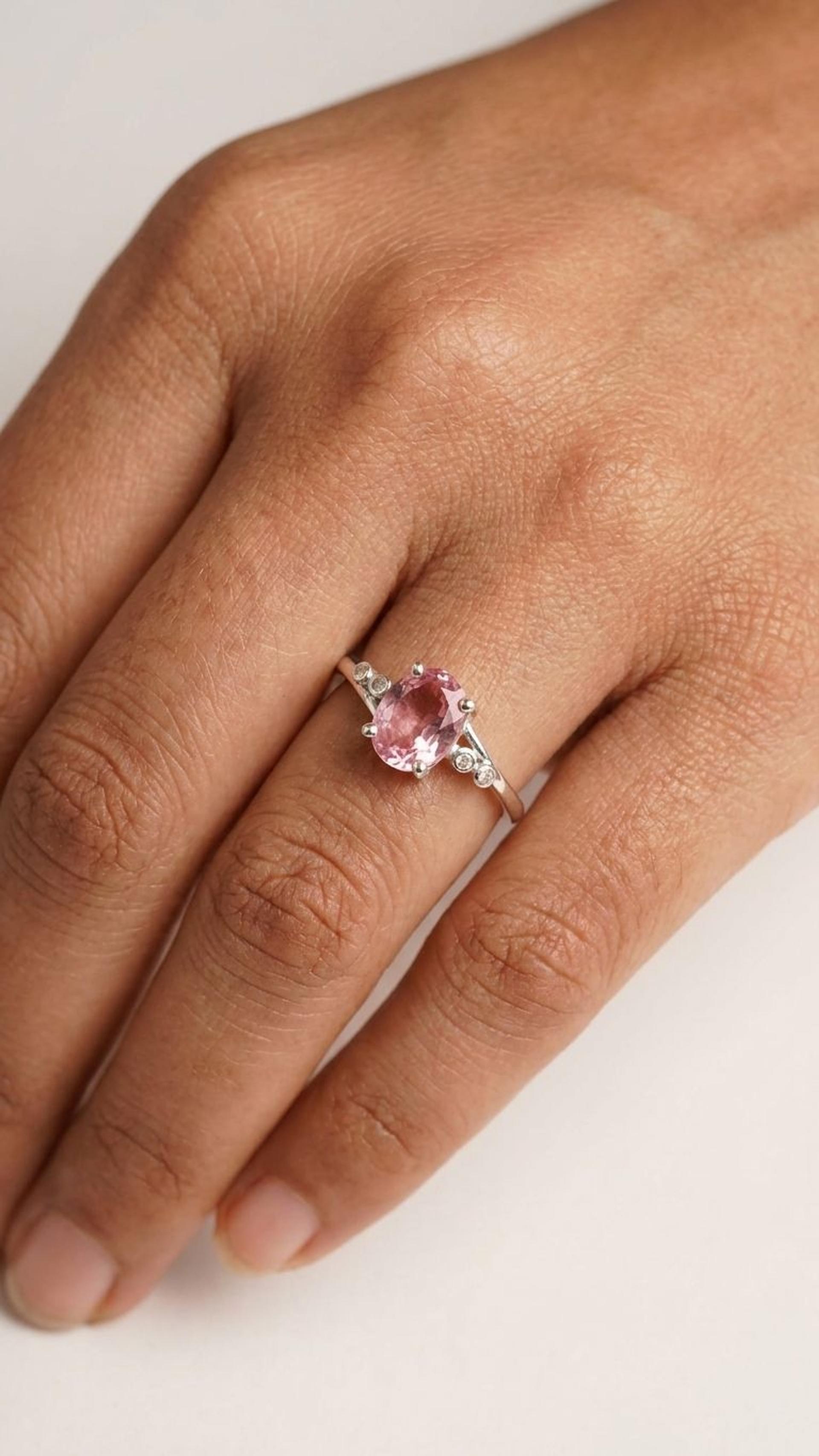 Tourmaline Ring view 3 — Rings in 92.5 Sterling Silver