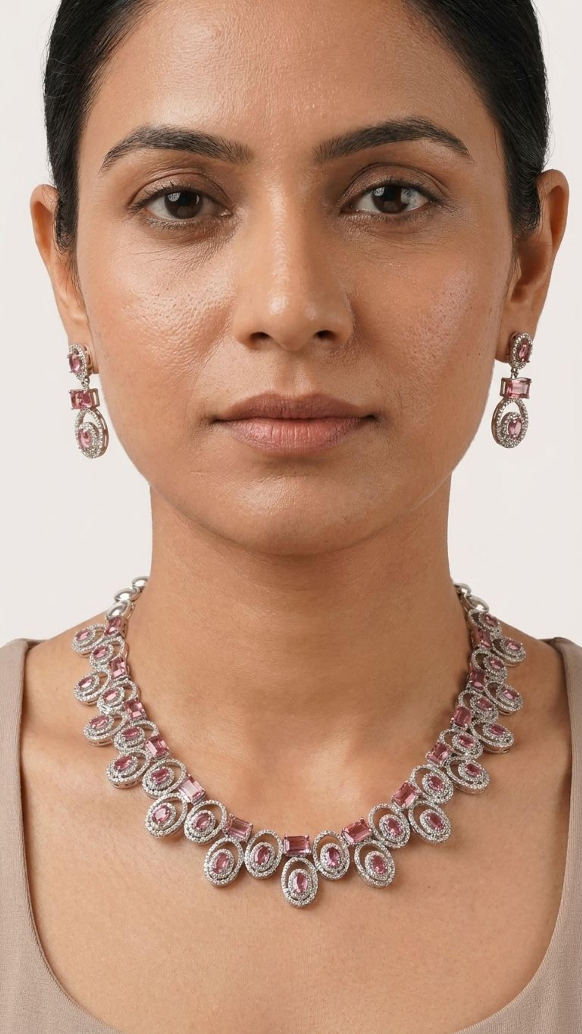 Tourmaline Tourmaline Necklace in 92.5 Sterling Silver — Surya Jewellers Jaipur