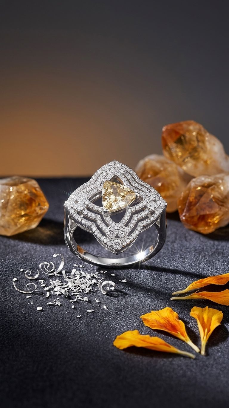 Tourmaline Ring view 3 — Rings in 92.5 Sterling Silver