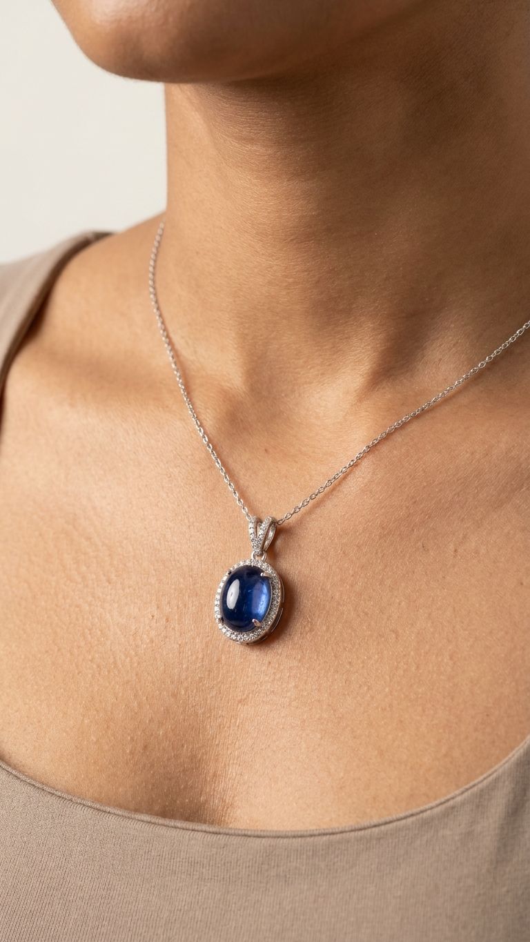 Tanzanite Pendant view 4 — Pendants in 92.5 Sterling Silver