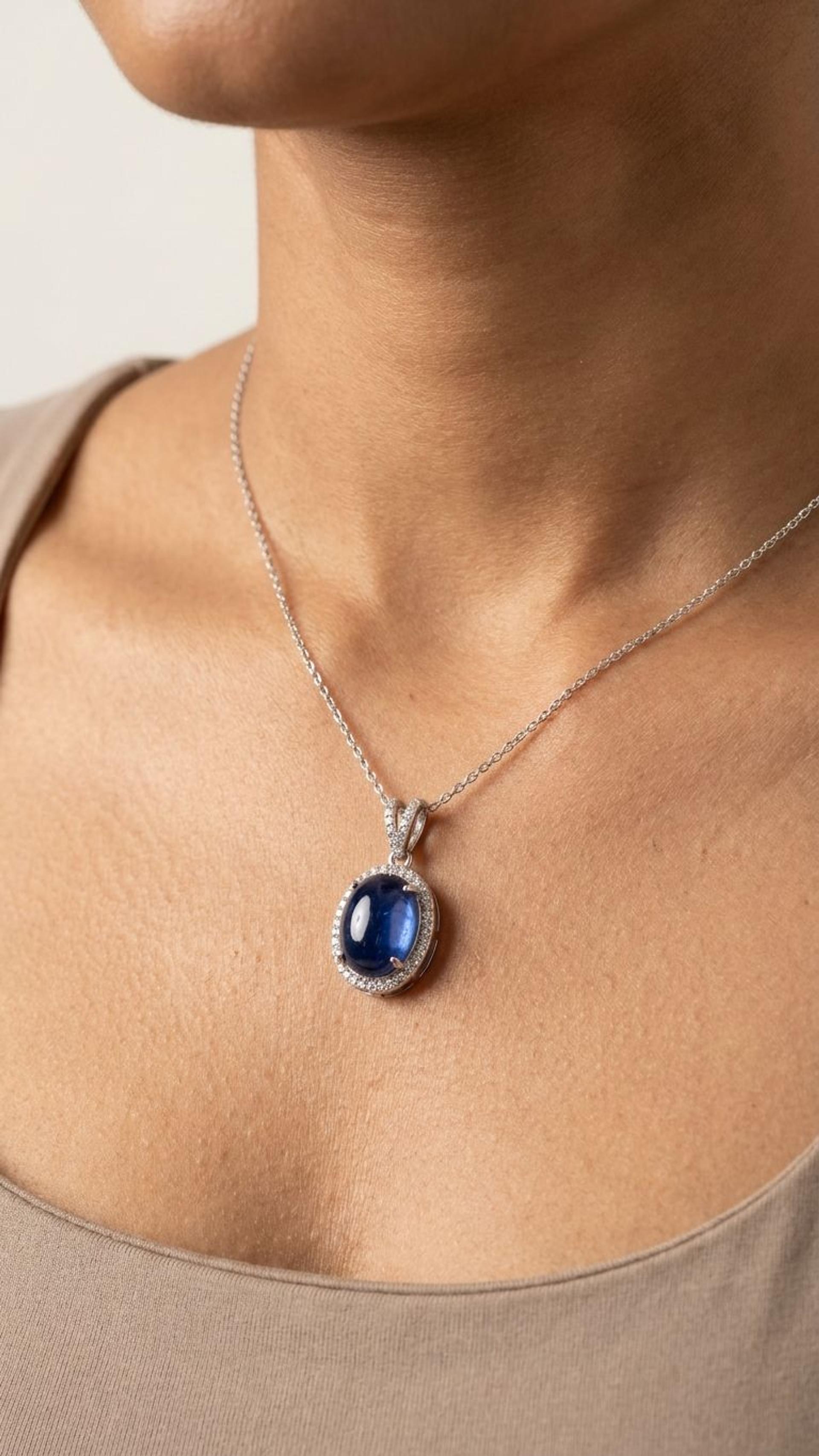Tanzanite Pendant view 4 — Pendants in 92.5 Sterling Silver