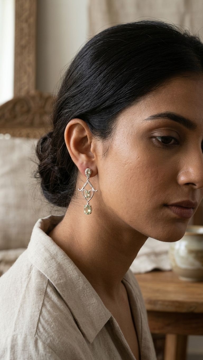 Tourmaline Earrings view 2 — Earrings in 92.5 Sterling Silver