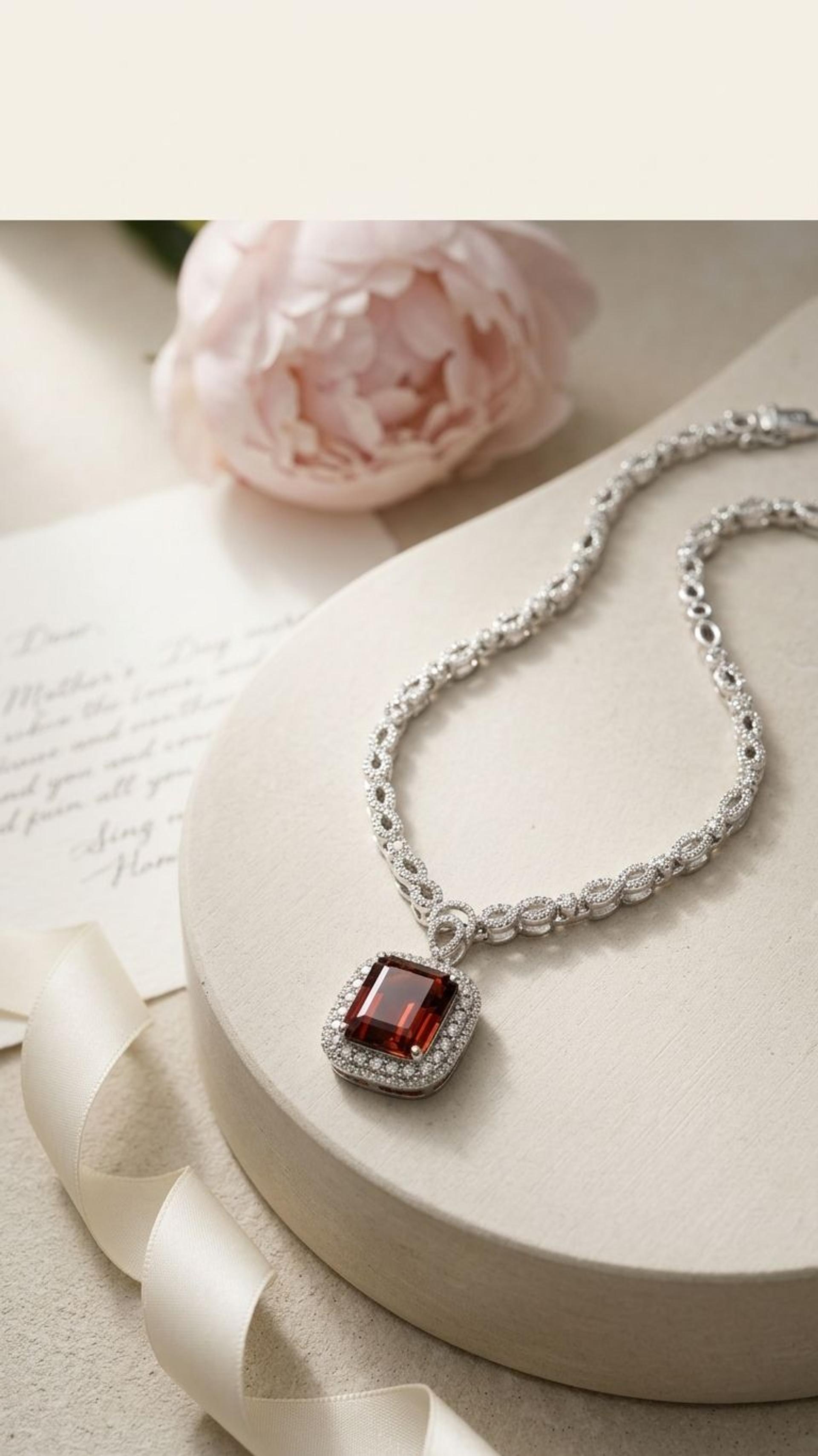 Tourmaline Necklace view 3 — Necklaces in 92.5 Sterling Silver