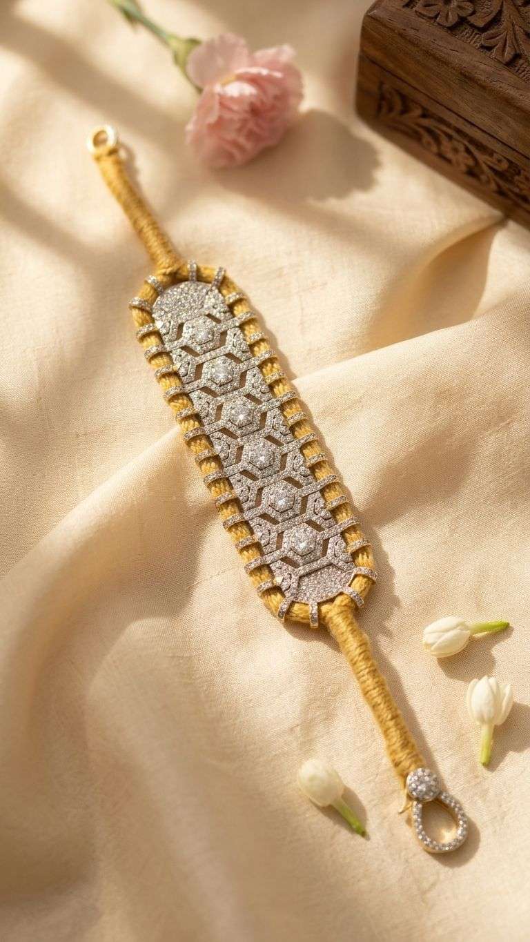 Diamond Bracelet in 92.5 sterling silver by Surya Jewellers Jaipur