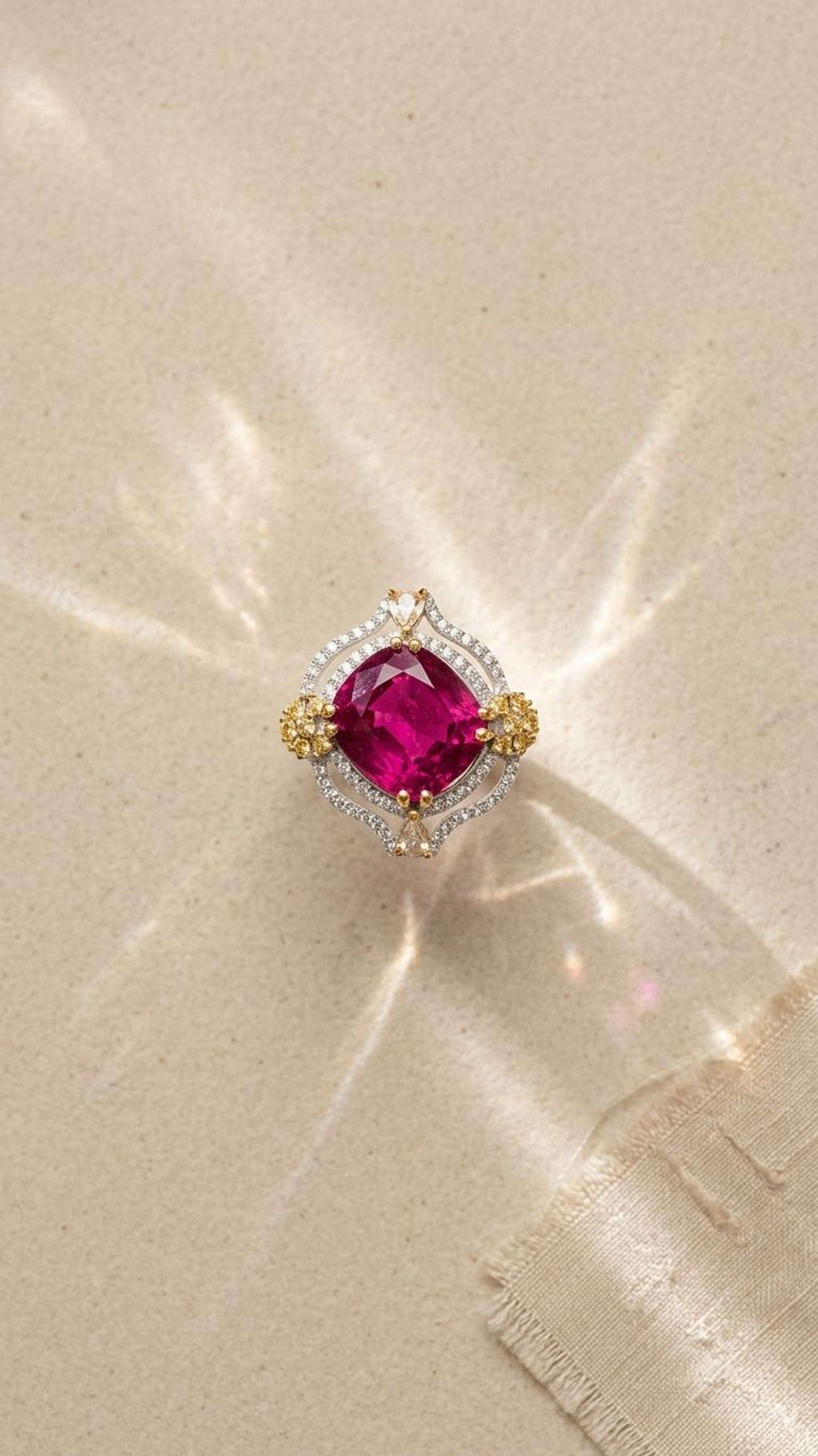 Ruby Lite Ring view 2 — Rings in 92.5 Sterling Silver