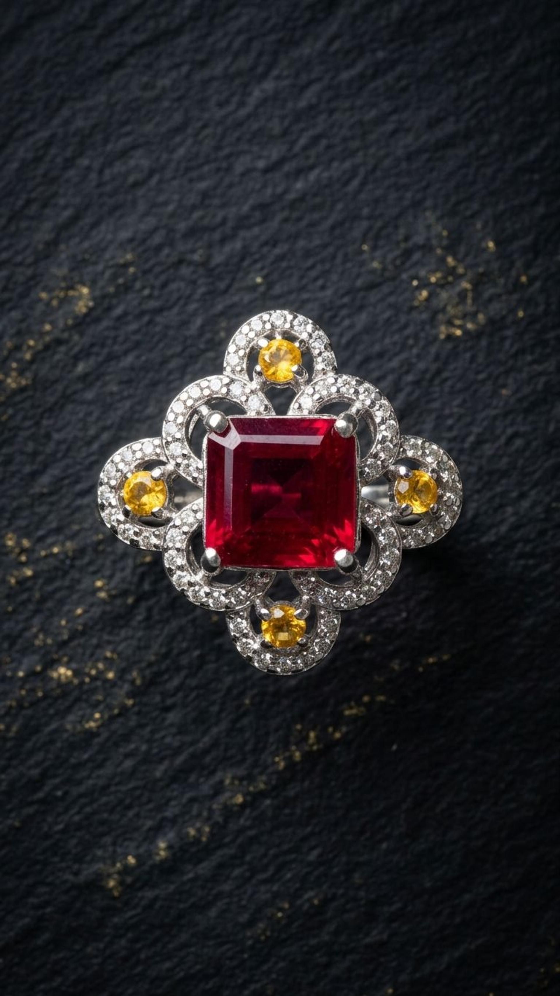 Ruby Ring view 3 — Rings in 92.5 Sterling Silver
