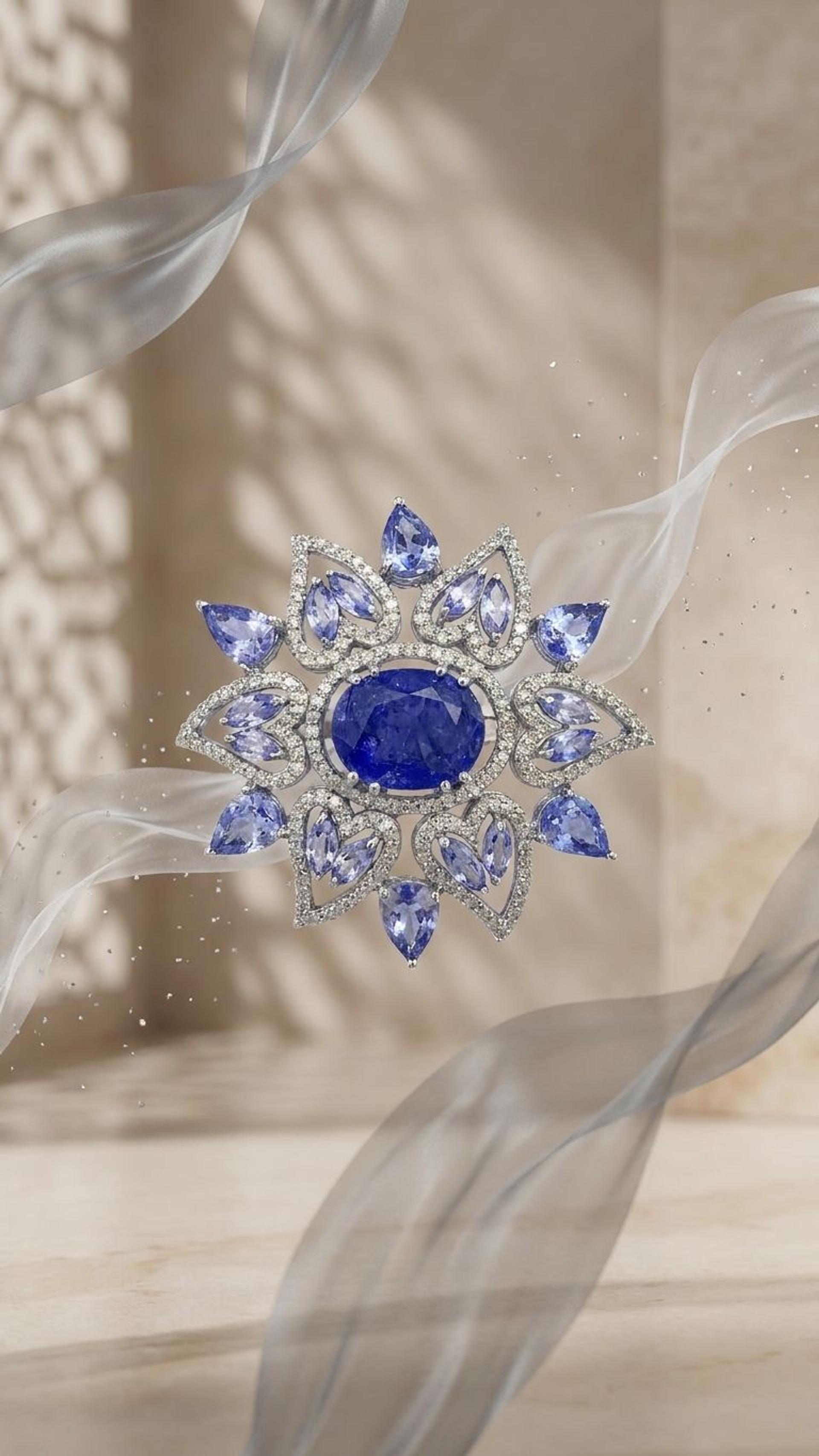 Tanzanite Ring view 3 — Rings in 92.5 Sterling Silver