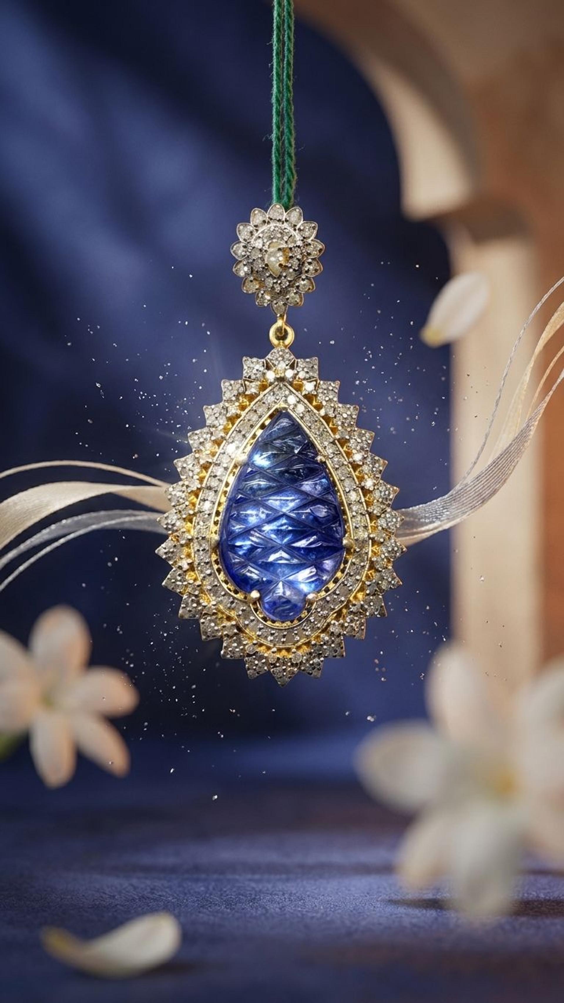 Tanzanite Tanzanite Pendant in 92.5 Sterling Silver — Surya Jewellers Jaipur