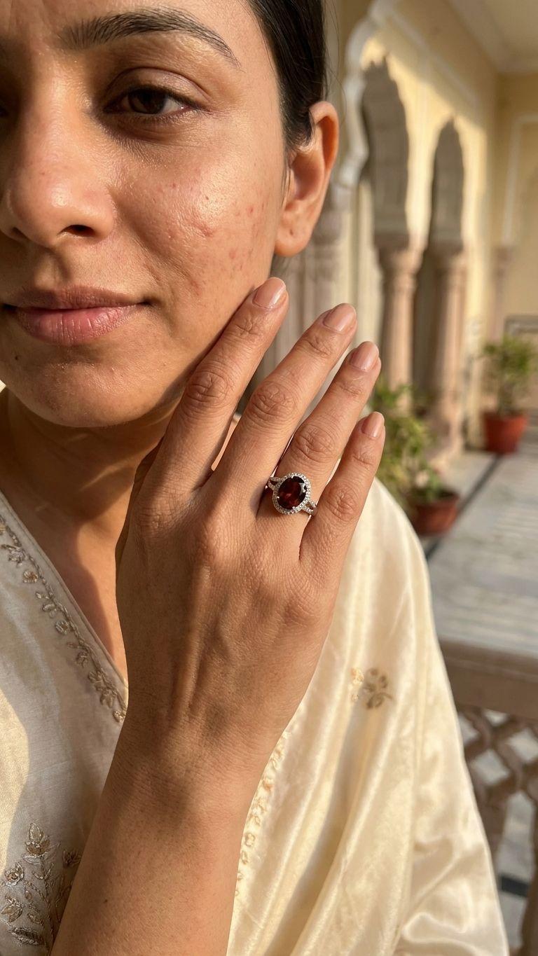 Tourmaline Tourmaline Ring in 92.5 Sterling Silver — Surya Jewellers Jaipur
