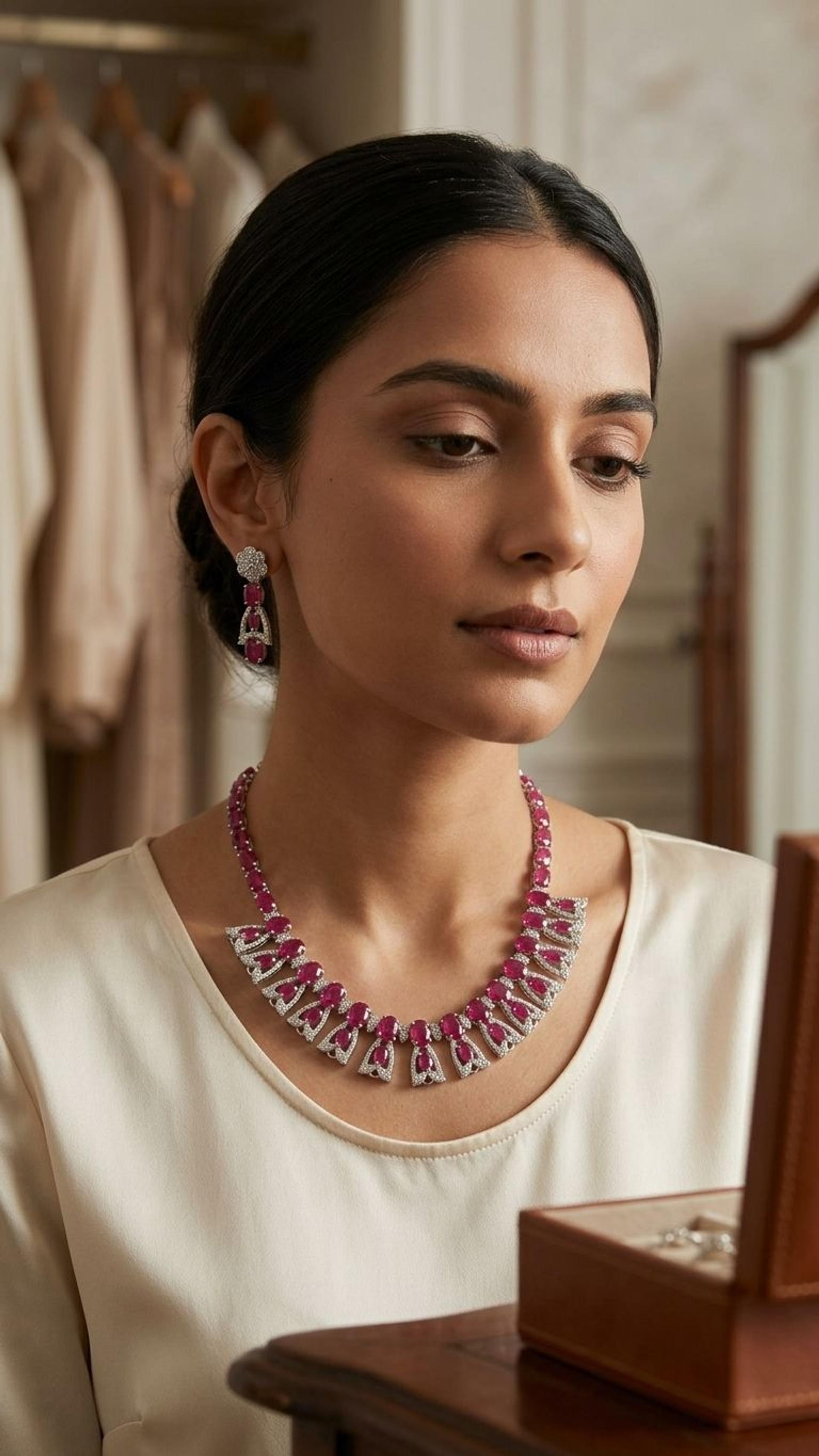 Ruby Ruby Necklace — 92.5 Sterling Silver